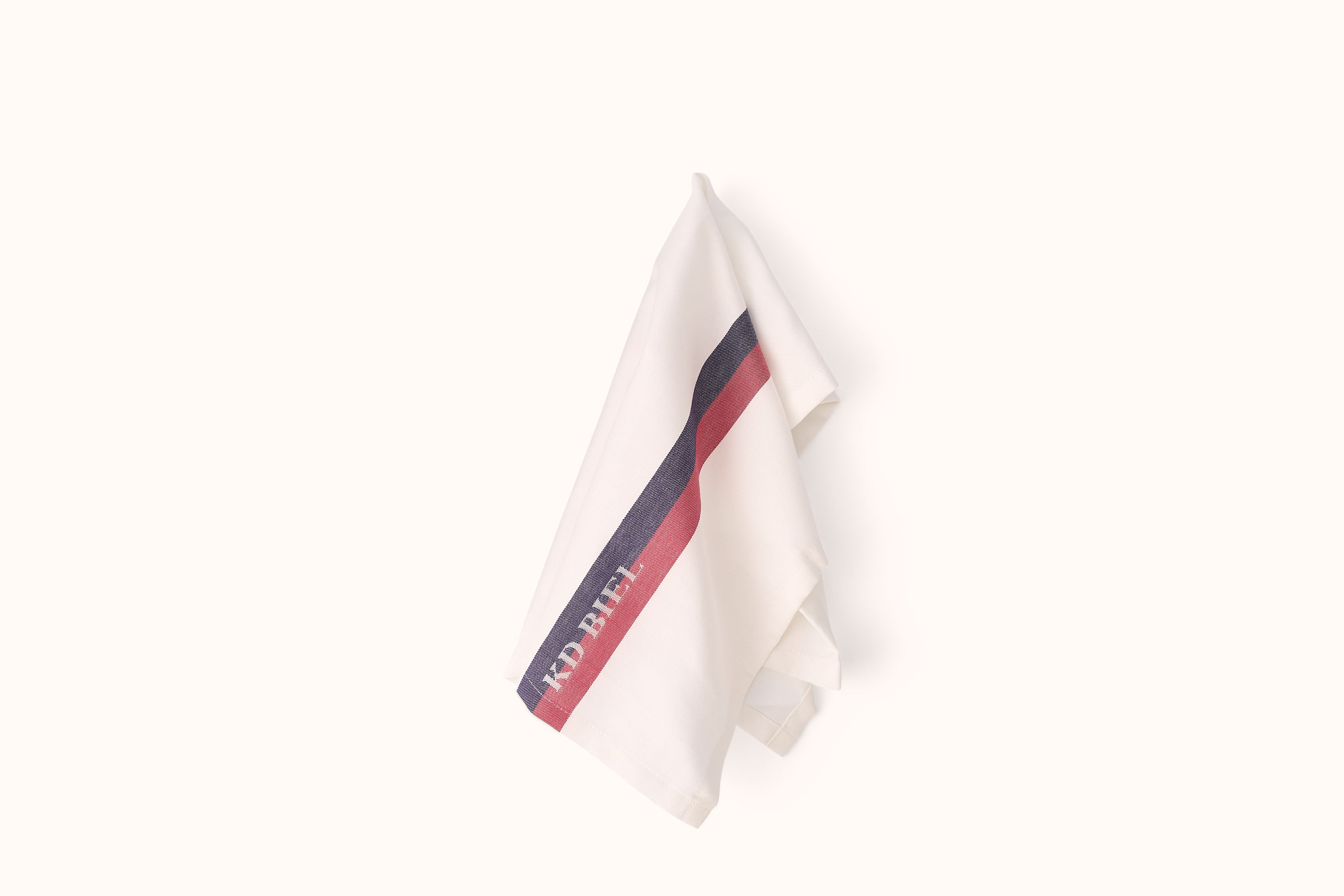 KD BIEL WHITE/RED/BLUE FRENCH JACQUARD GLASSWARE TOWEL