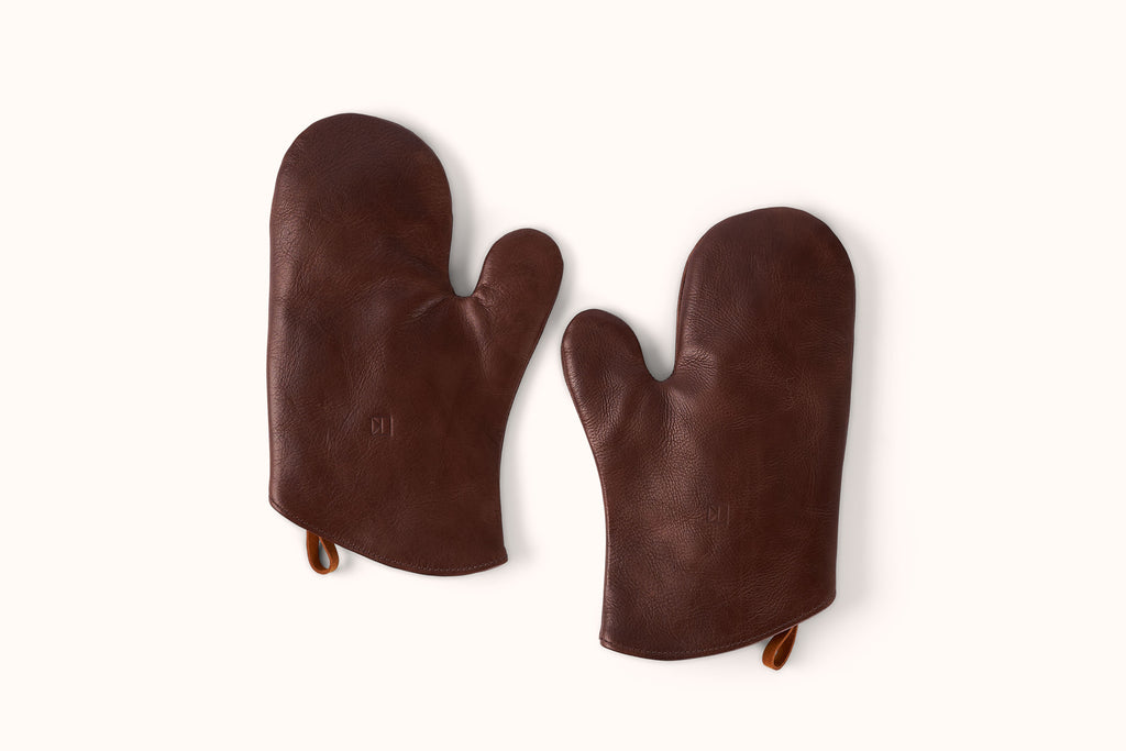 LINNY KENNEY BROWN LEATHER OVEN MITT