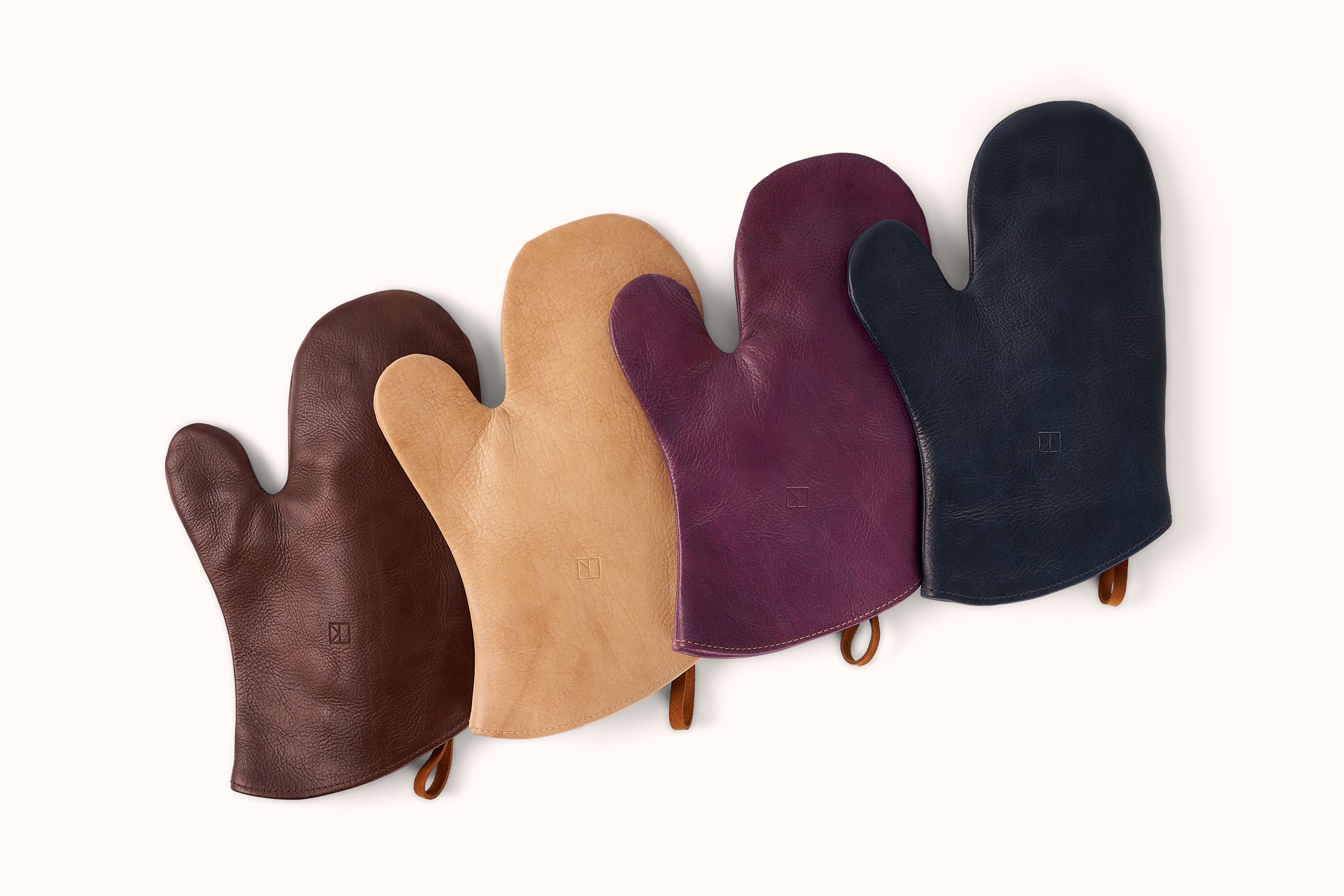 LINNY KENNEY NAVY LEATHER OVEN MITT