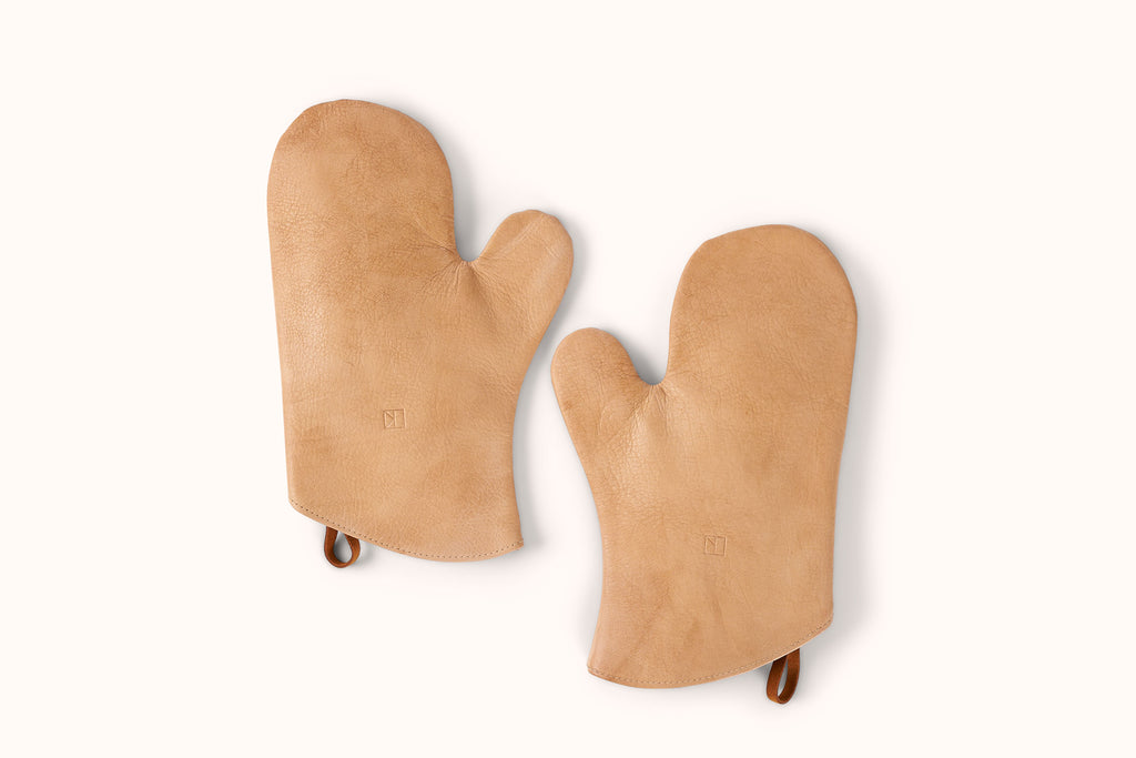 LINNY KENNEY NATURAL LEATHER OVEN MITT