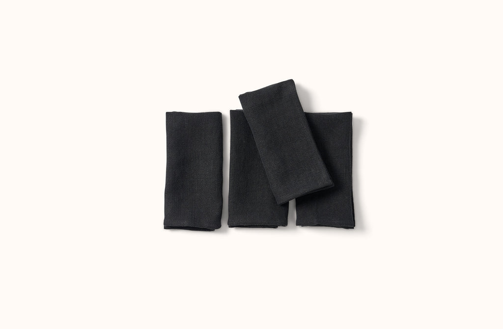 LIBECO BLACK HUDSON NAPKIN