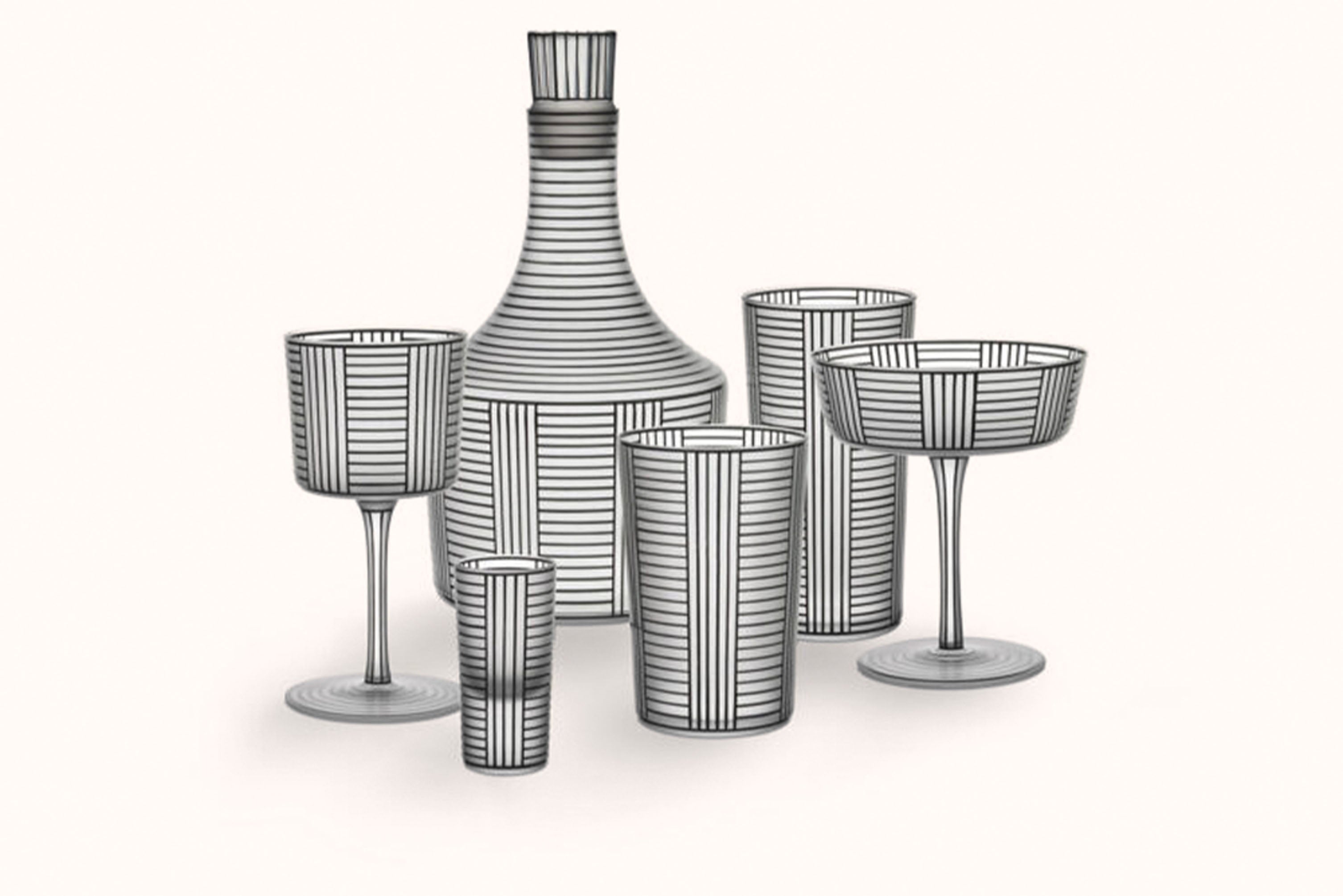 LOBMEYR HOFFMAN BRONZIT LINEAR STRIPE COLLECTION