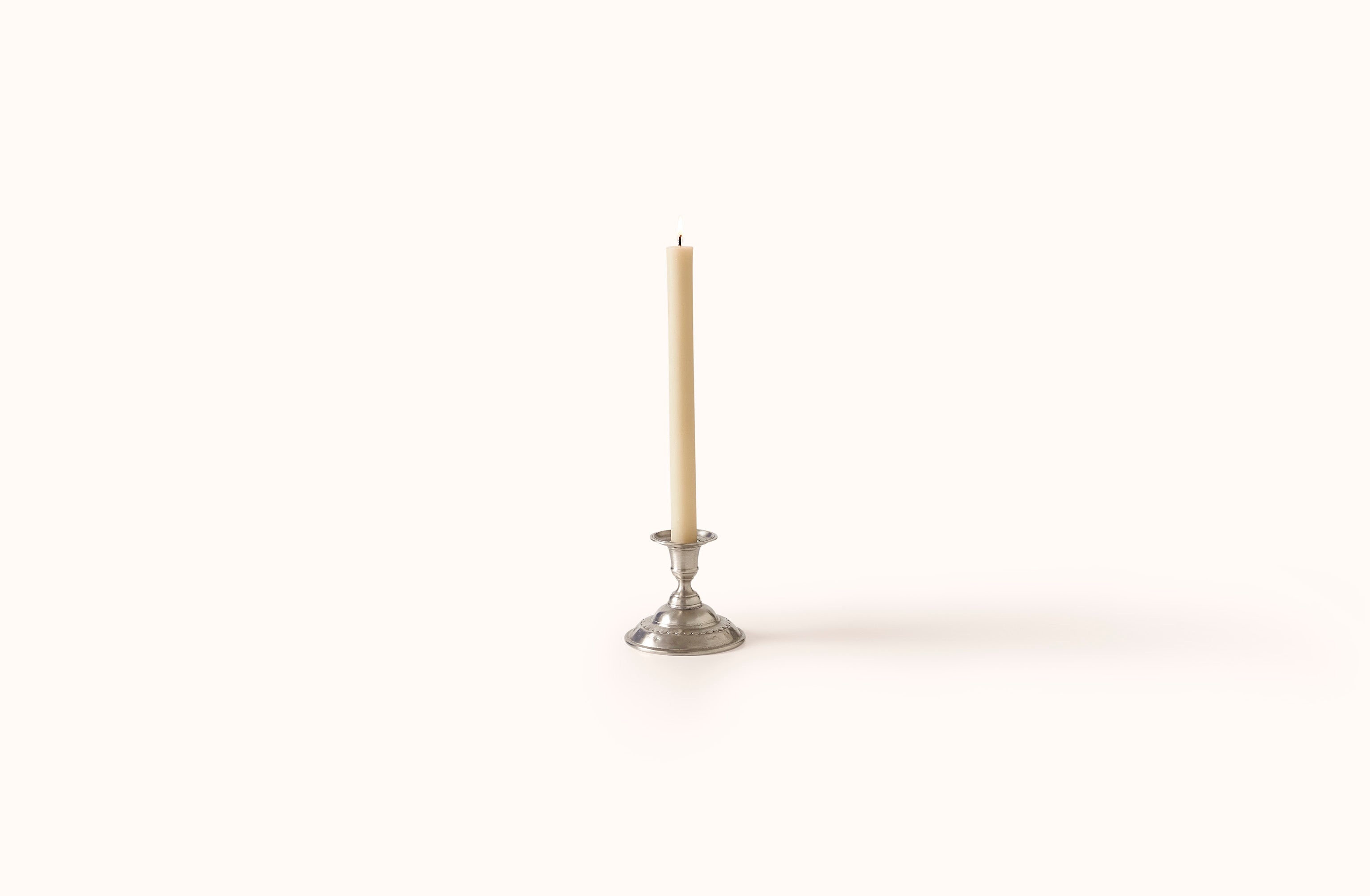 MATCH PEWTER SCALLOPED MOTIF CANDLESTICK