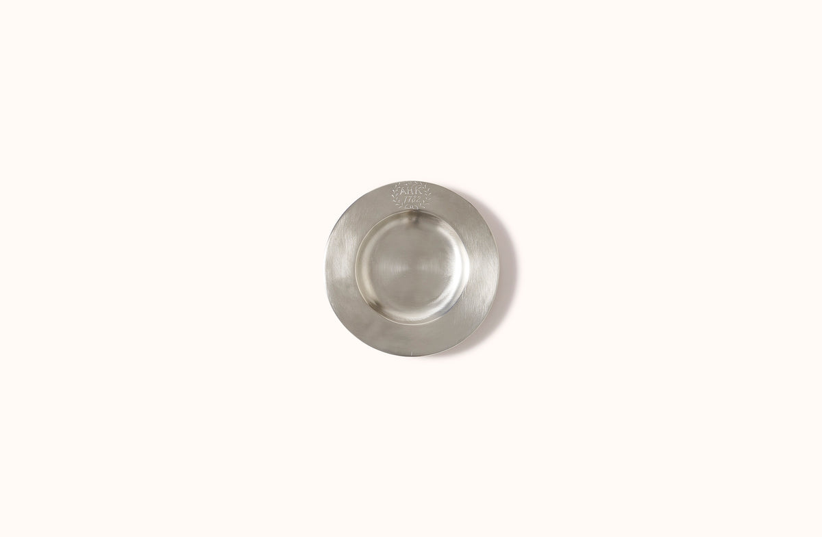 MATCH PEWTER ANTIQUE BOTTLE COASTER