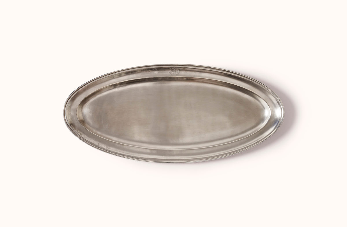 MATCH PEWTER OVAL FISH PLATTER