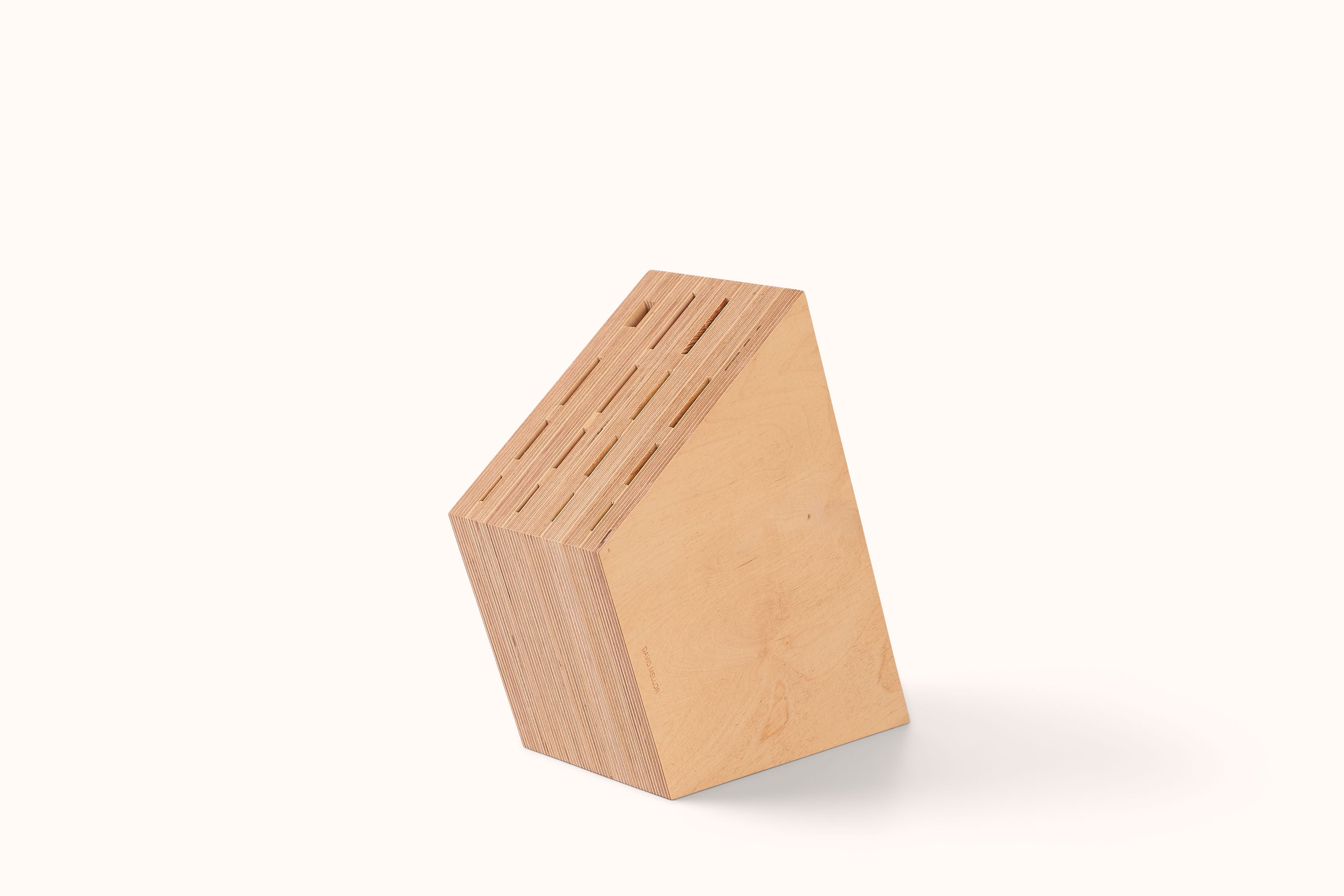 DAVID MELLOR BIRCH PLYWOOD LARGE KNIFE BLOCK