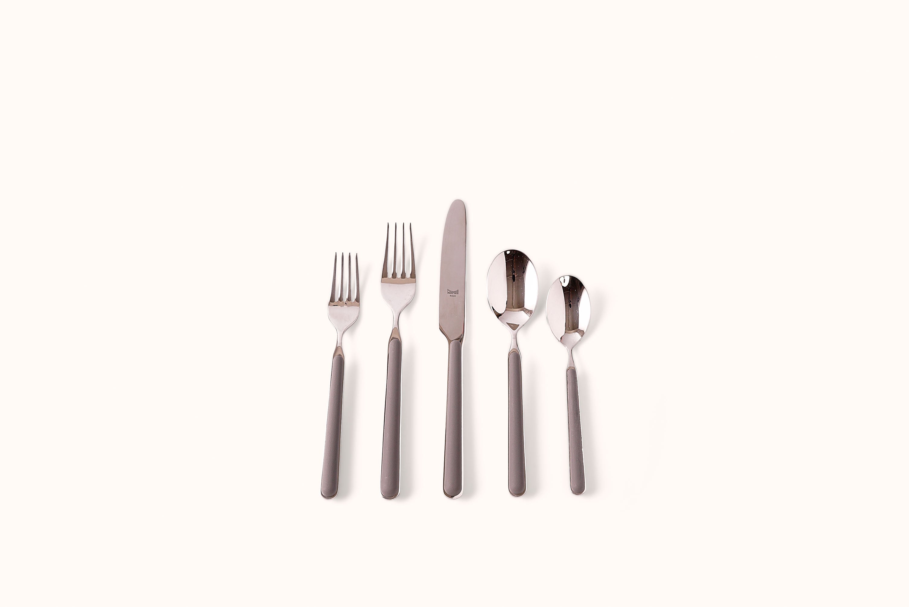 MEPRA GREY ON POLISHED STAINLESS STEEL FANTASIA FLATWARE SET