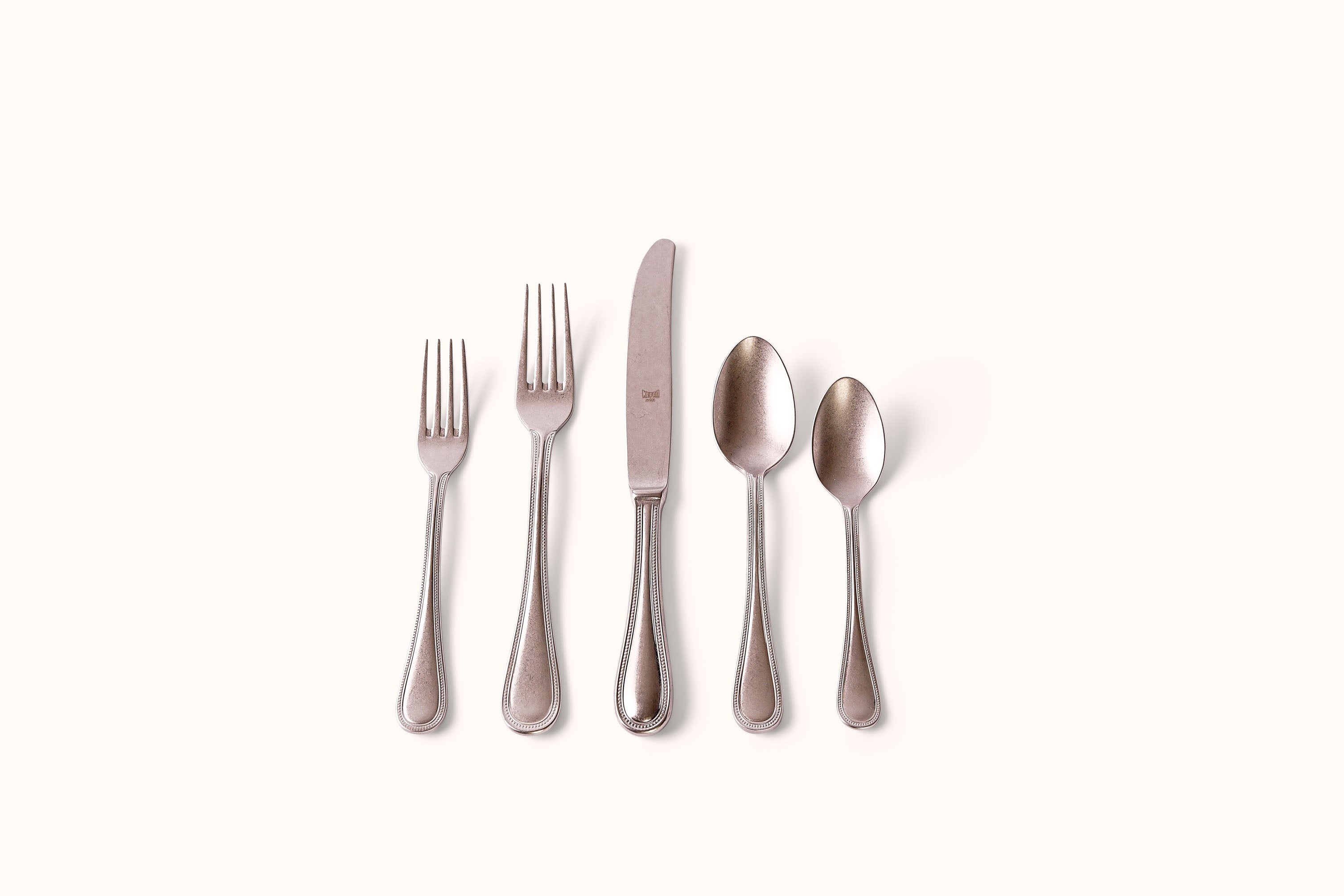 MEPRA VINTAGE PEWTER STAINLESS STEEL PERLA FLATWARE SET