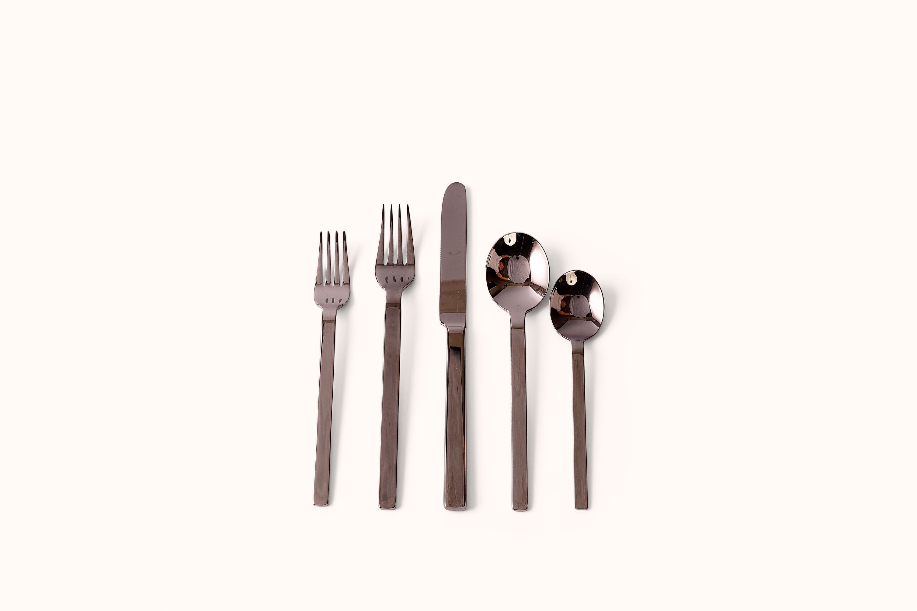 MEPRA GUNMETAL STAINLESS STEEL STILE FLATWARE SET