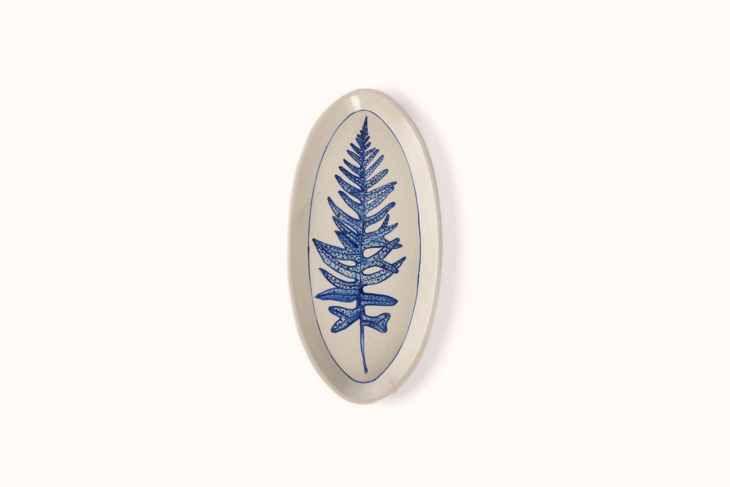 MG BY HAND OVAL PLATTER - FERN