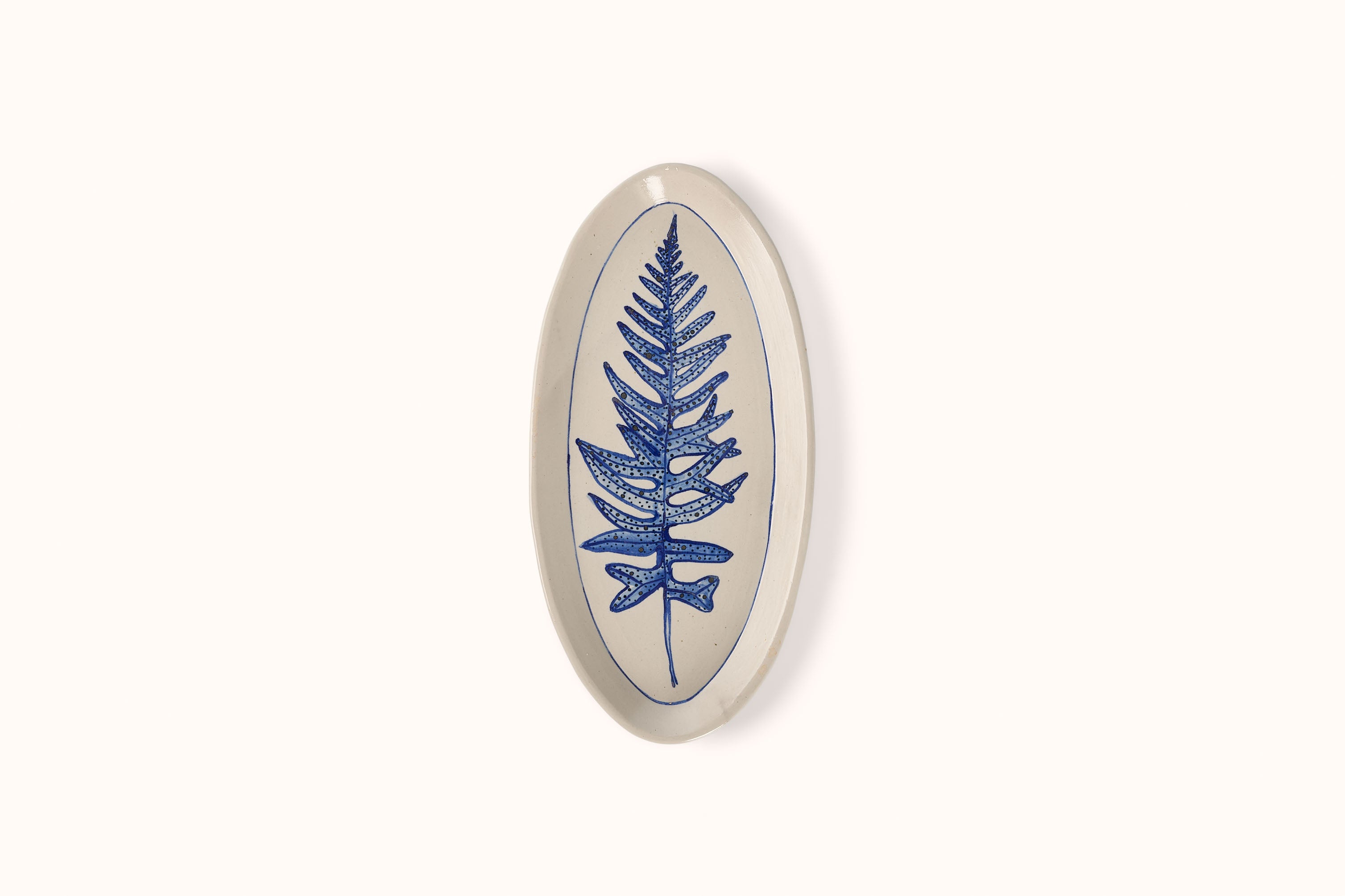 MG BY HAND OVAL PLATTER - FERN