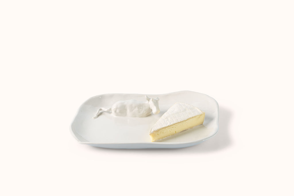MONTES DOGGETT CERAMIC COW MOTIF PLATTER NO. 893
