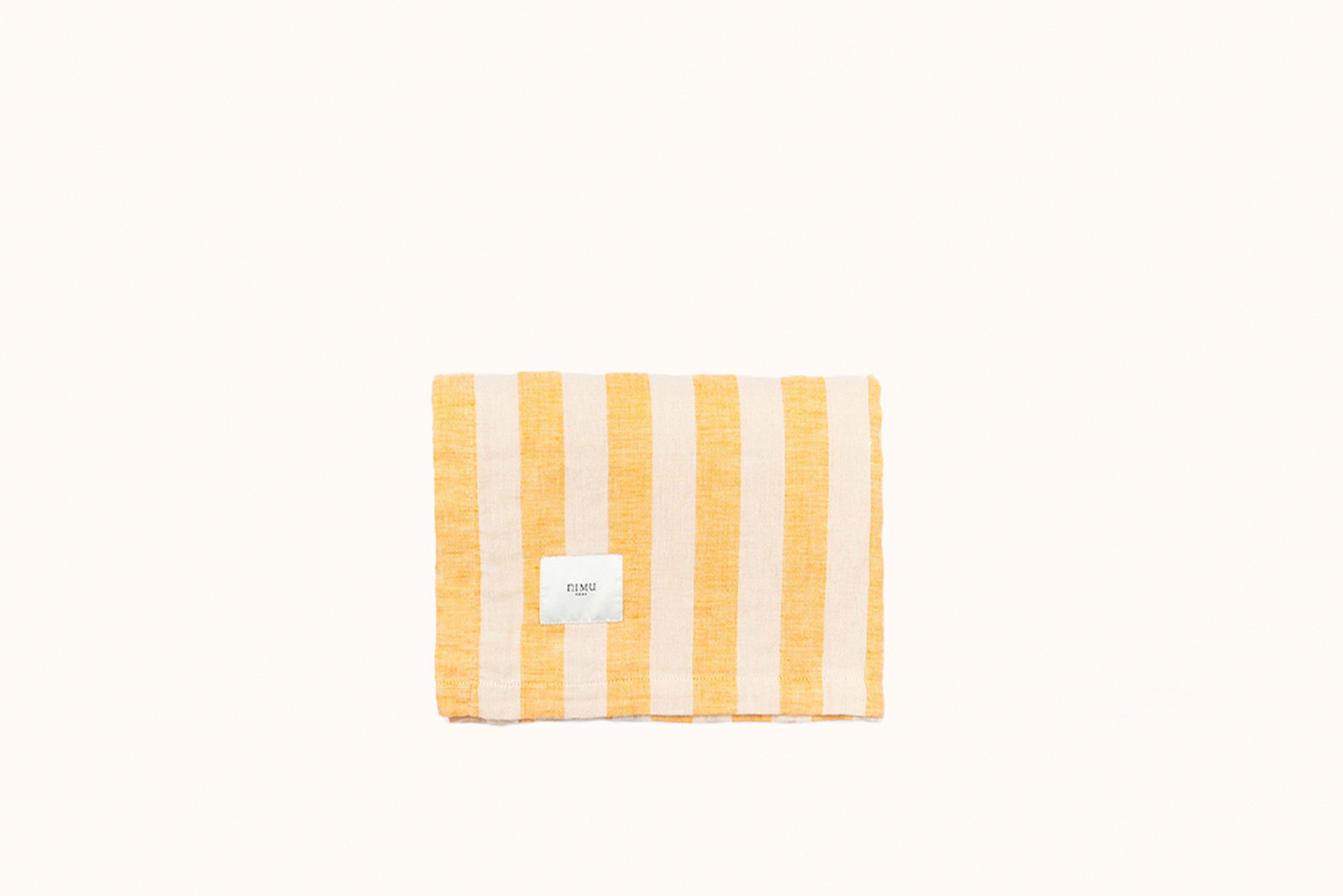 NIMU ROMA YELLOW/WHITE PORTO ERCOLE BEACH TOWEL