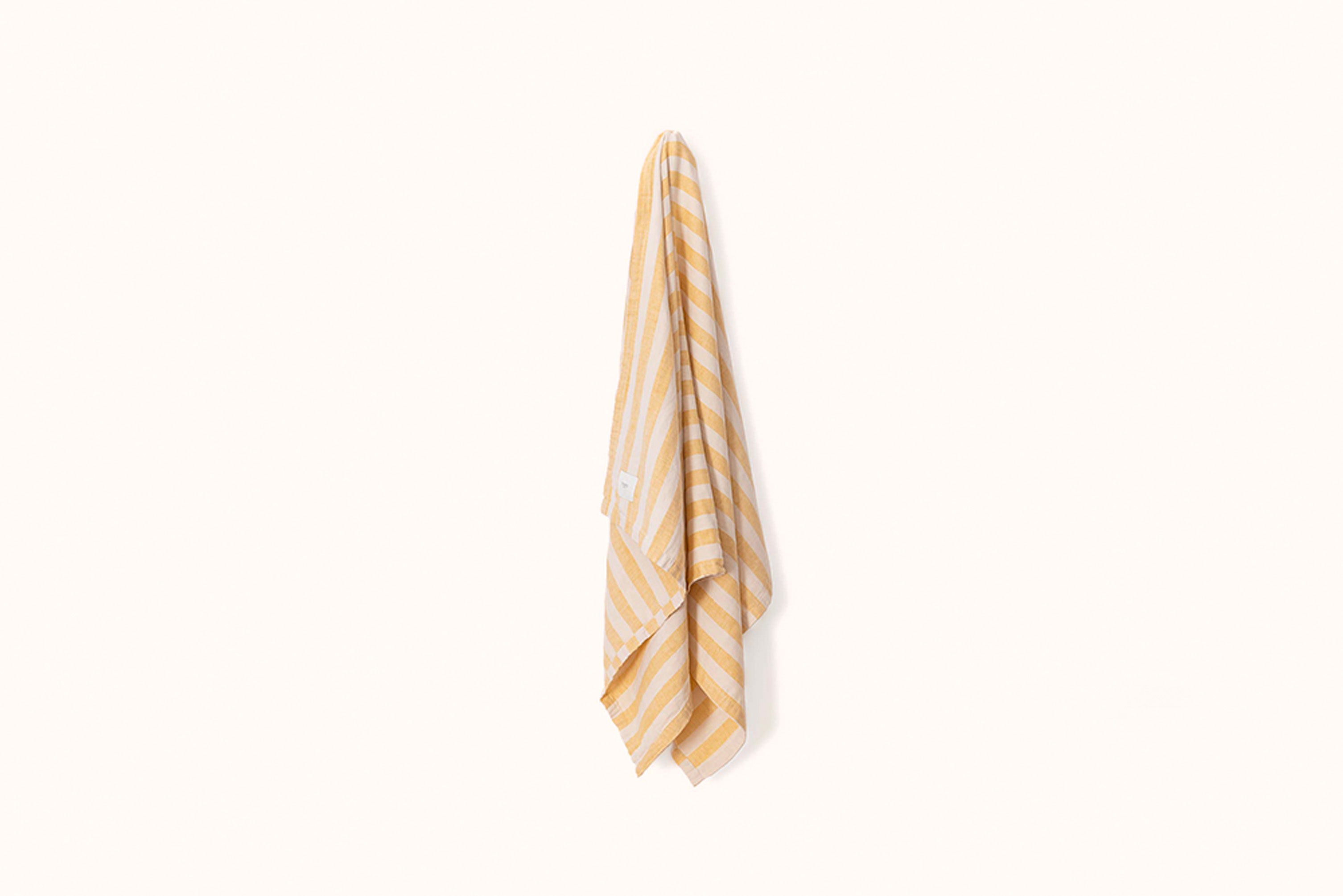 NIMU ROMA YELLOW/WHITE PORTO ERCOLE BEACH TOWEL