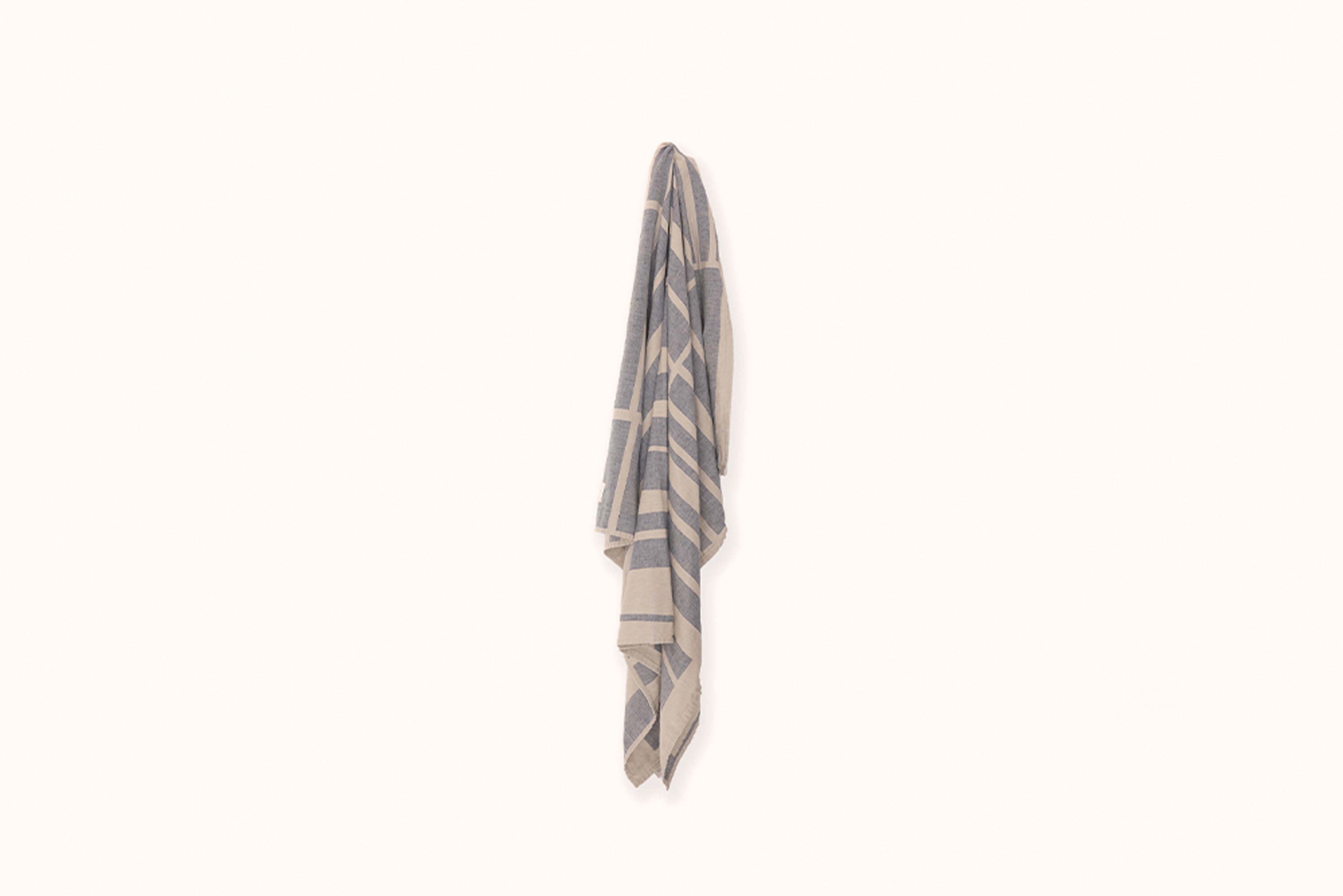 NIMU ROMA BLUE/OFF WHITE ISCHIA BEACH TOWEL