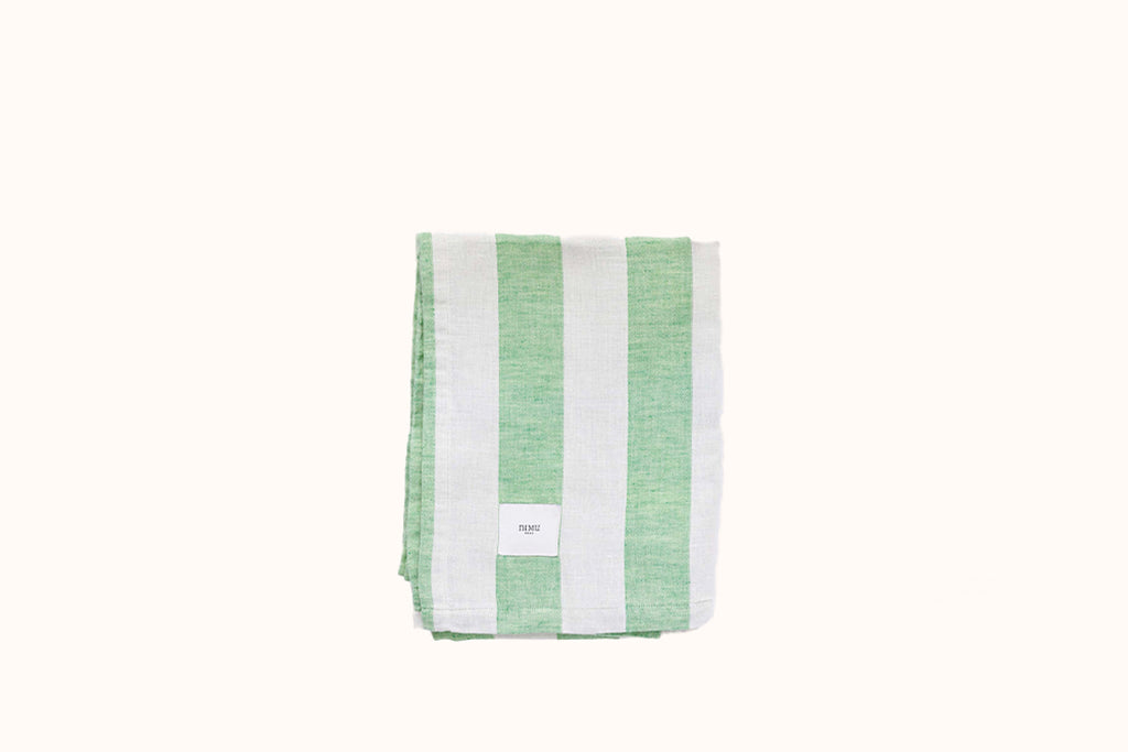 NIMU ROMA APPLE GREEN/WHITE PANTELLERIA BEACH TOWEL