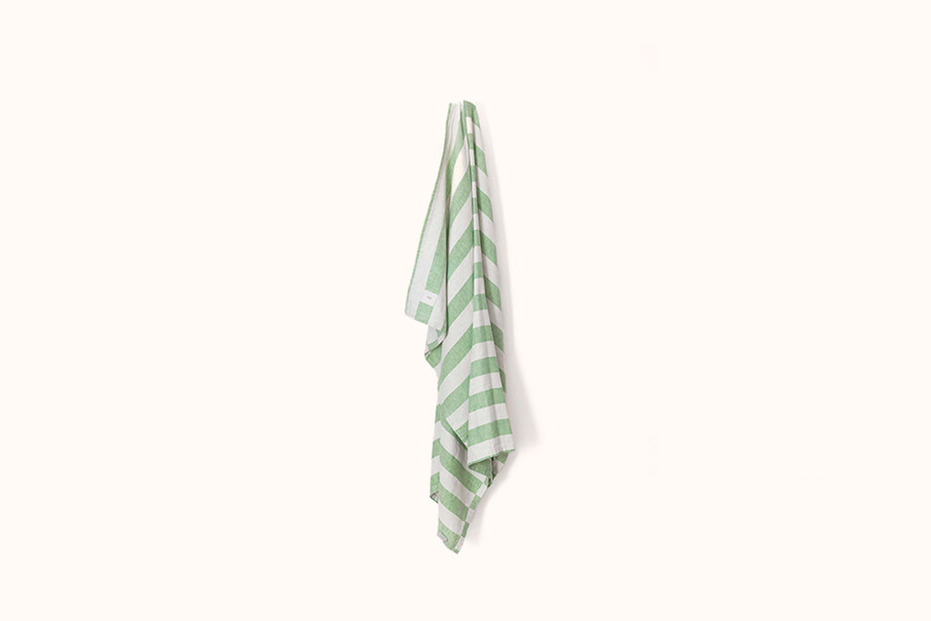 NIMU ROMA APPLE GREEN/WHITE PANTELLERIA BEACH TOWEL