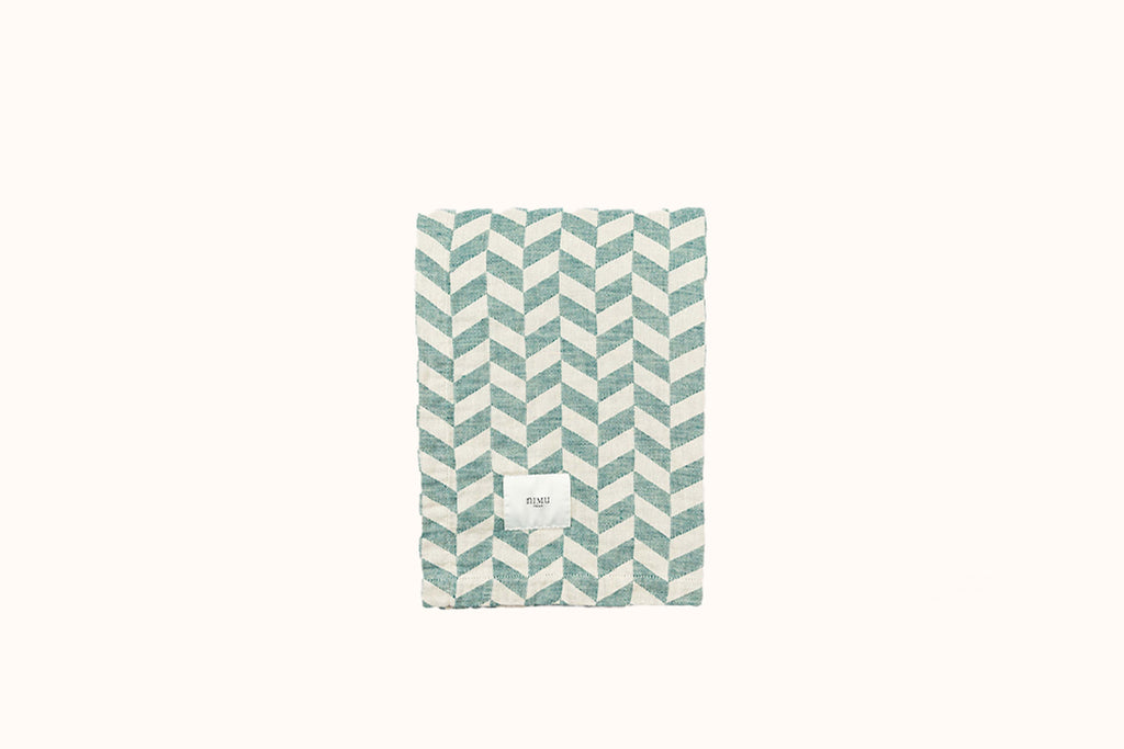 NIMU ROMA GREEN/OFF WHITE TORCELLO BEACH TOWEL