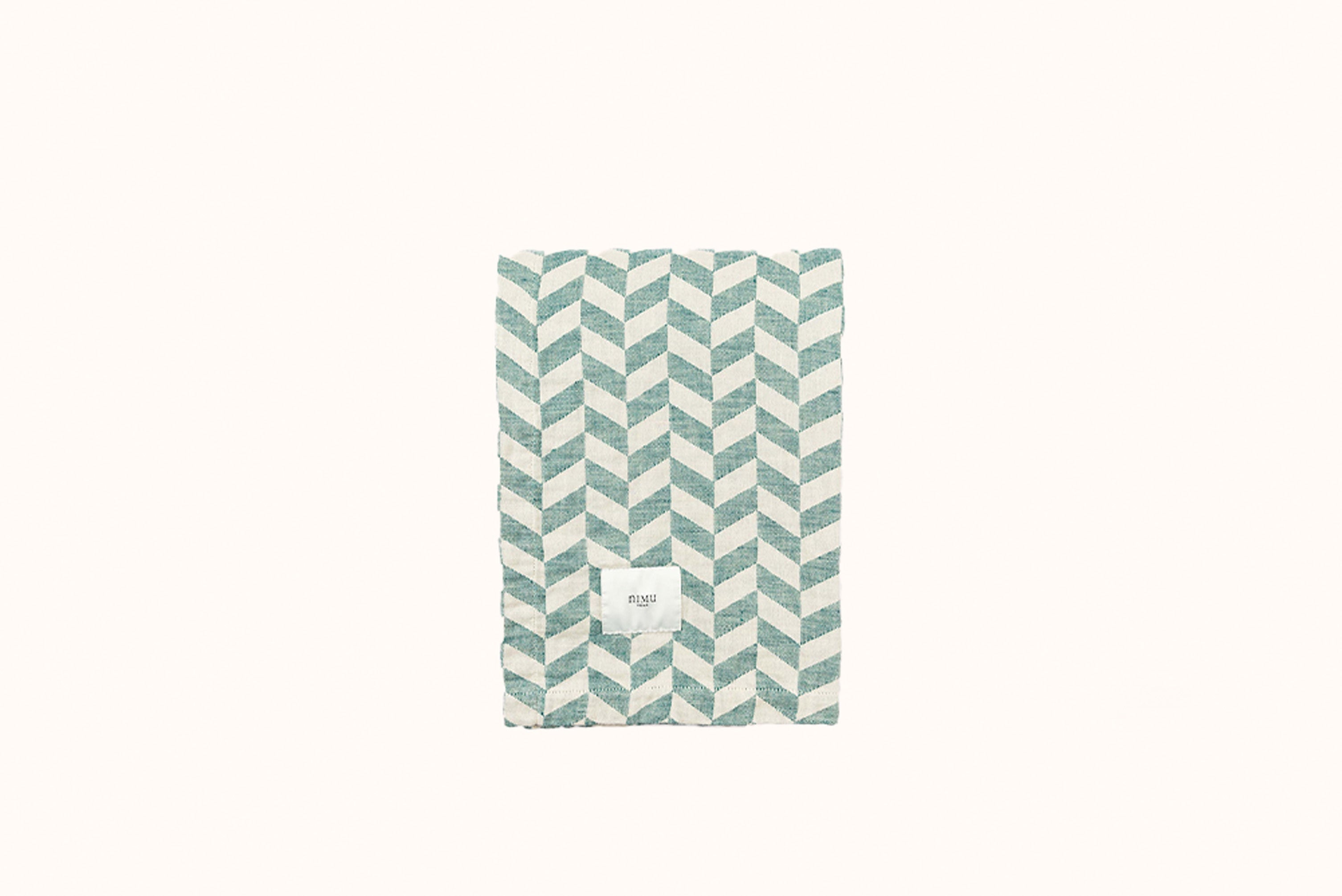 NIMU ROMA GREEN/OFF WHITE TORCELLO BEACH TOWEL