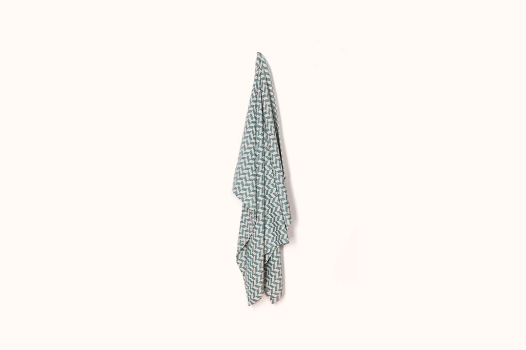 NIMU ROMA GREEN/OFF WHITE TORCELLO BEACH TOWEL
