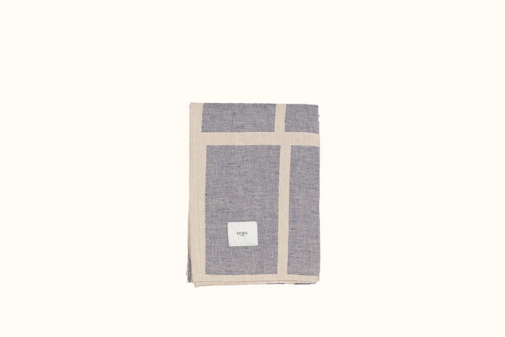 NIMU ROMA BLUE/OFF WHITE ISCHIA BEACH TOWEL