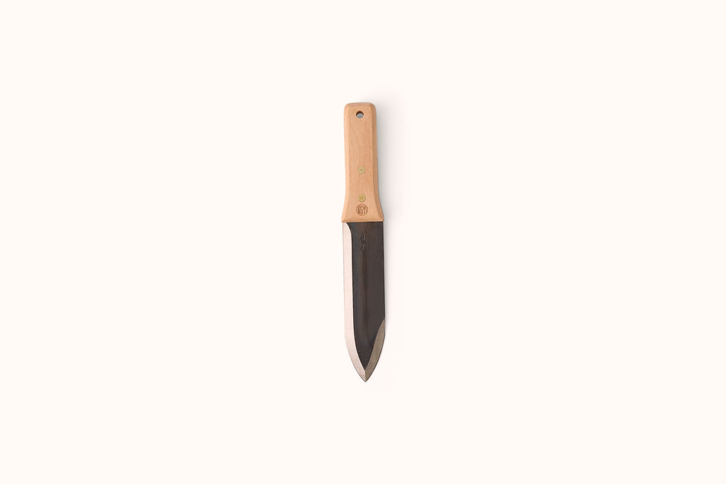 NIWAKI CARBON STEEL PRO HORI HORI KNIFE WITH CANVAS HOLDER