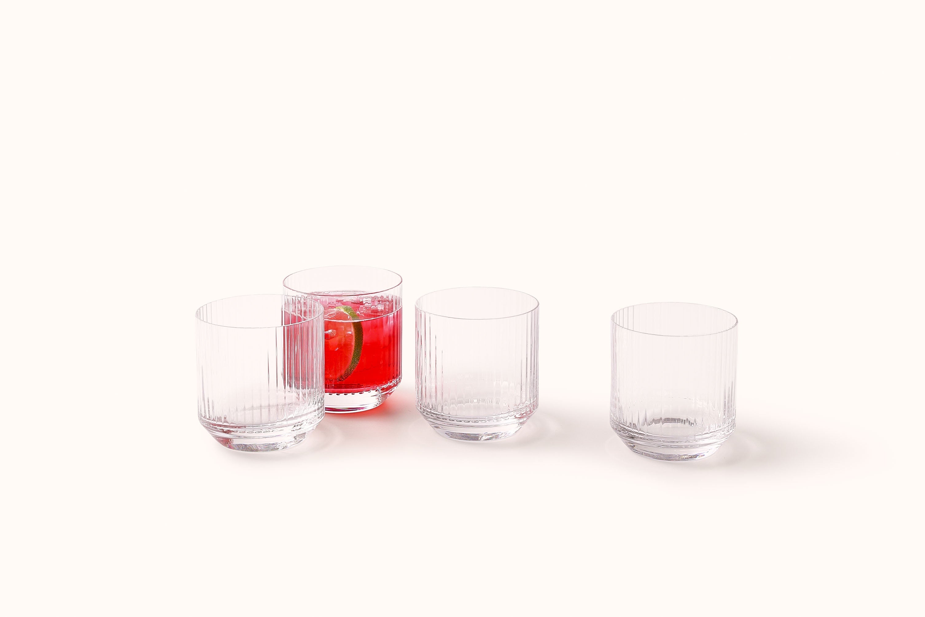 NUDE YOUMEUS DESIGN CRYSTAL WHISKEY GLASSES SET OF 4