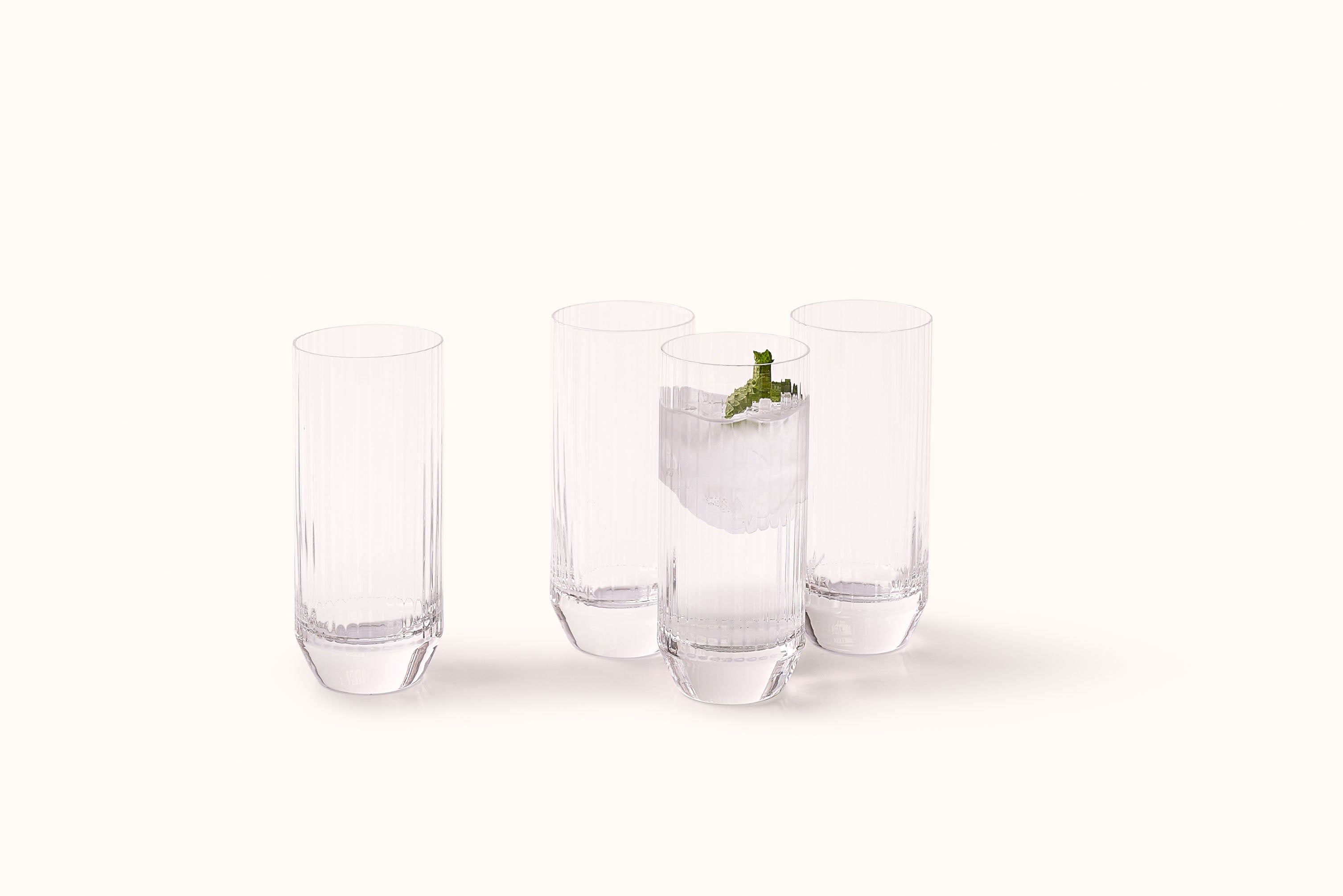 NUDE YOUMEUS DESIGN HIGH BALL GLASSES MEDUIM SET OF 4