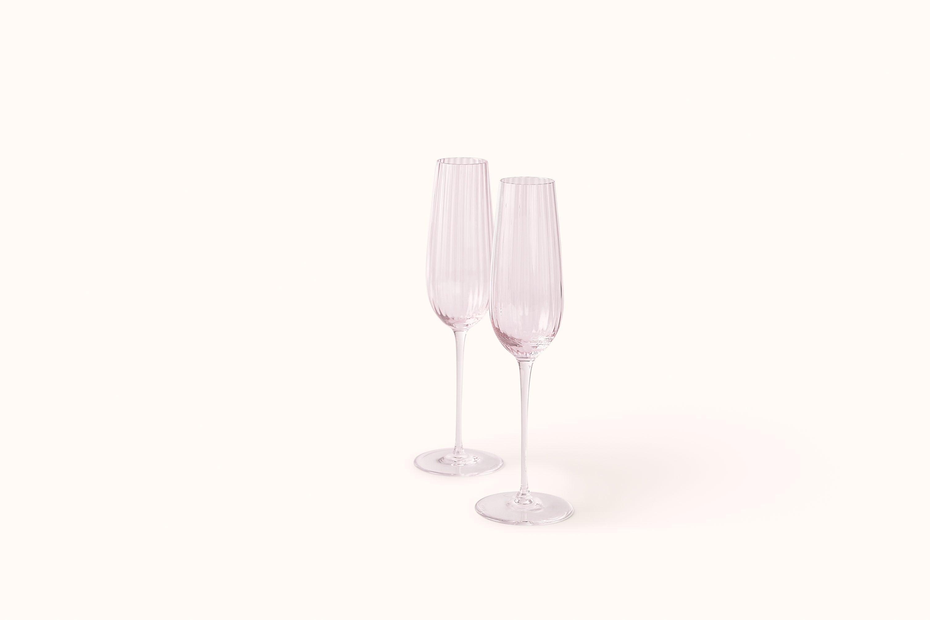 NUDE ROUND UP DUSTY ROSE CHAMPAGNE GLASSES SET OF 2