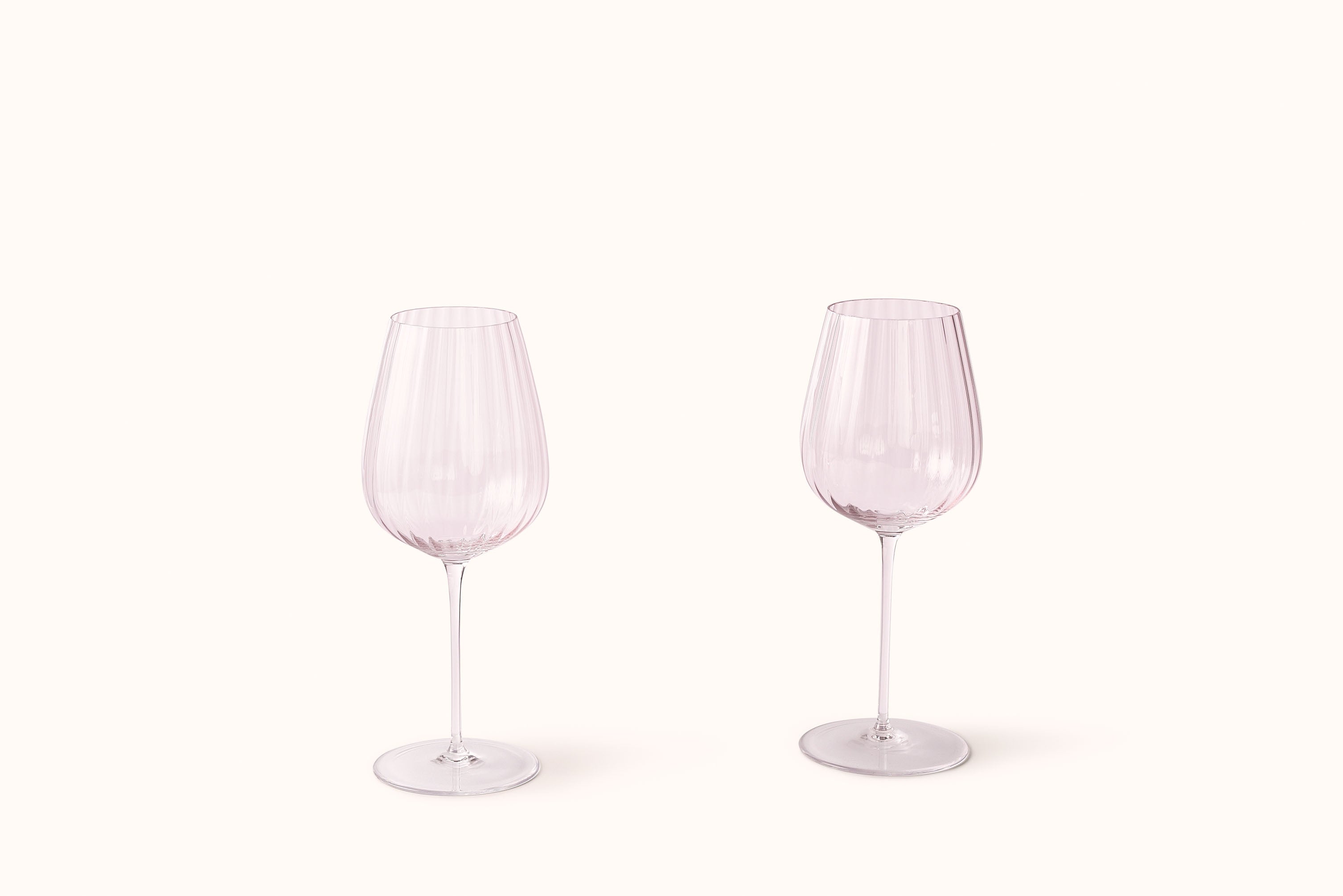 NUDE ROUND UP DUSTY ROSE RED WINE GLASSES SET OF 2