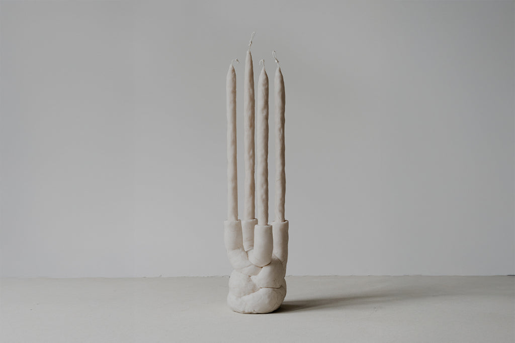 OBERFLACHT BRAID NO. 3 CANDELABRA - PARCHMENT