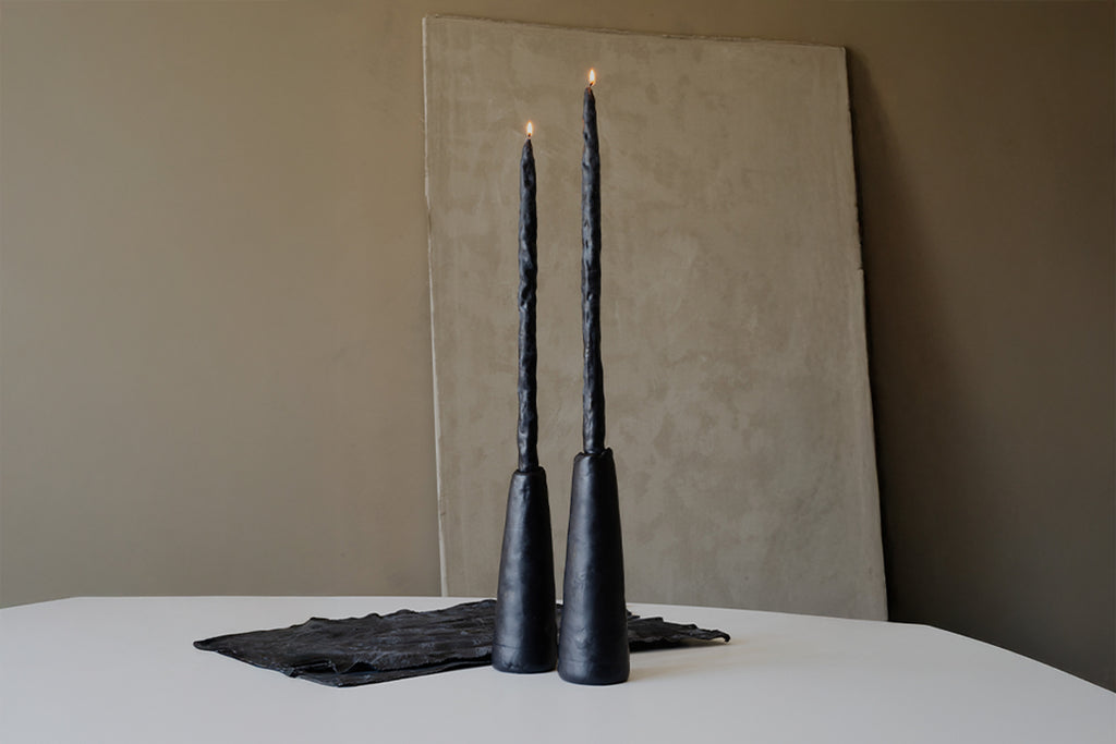 OBERFLACHT TRUMPET HIGH + TWIG CANDLE - BLACK