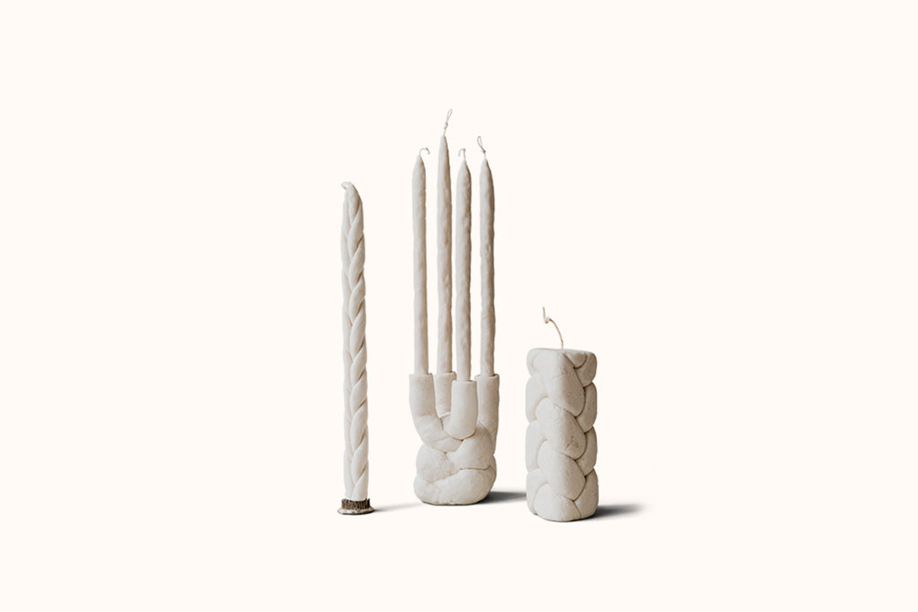OBERFLACHT BRAID NO. 3 CANDELABRA - PARCHMENT