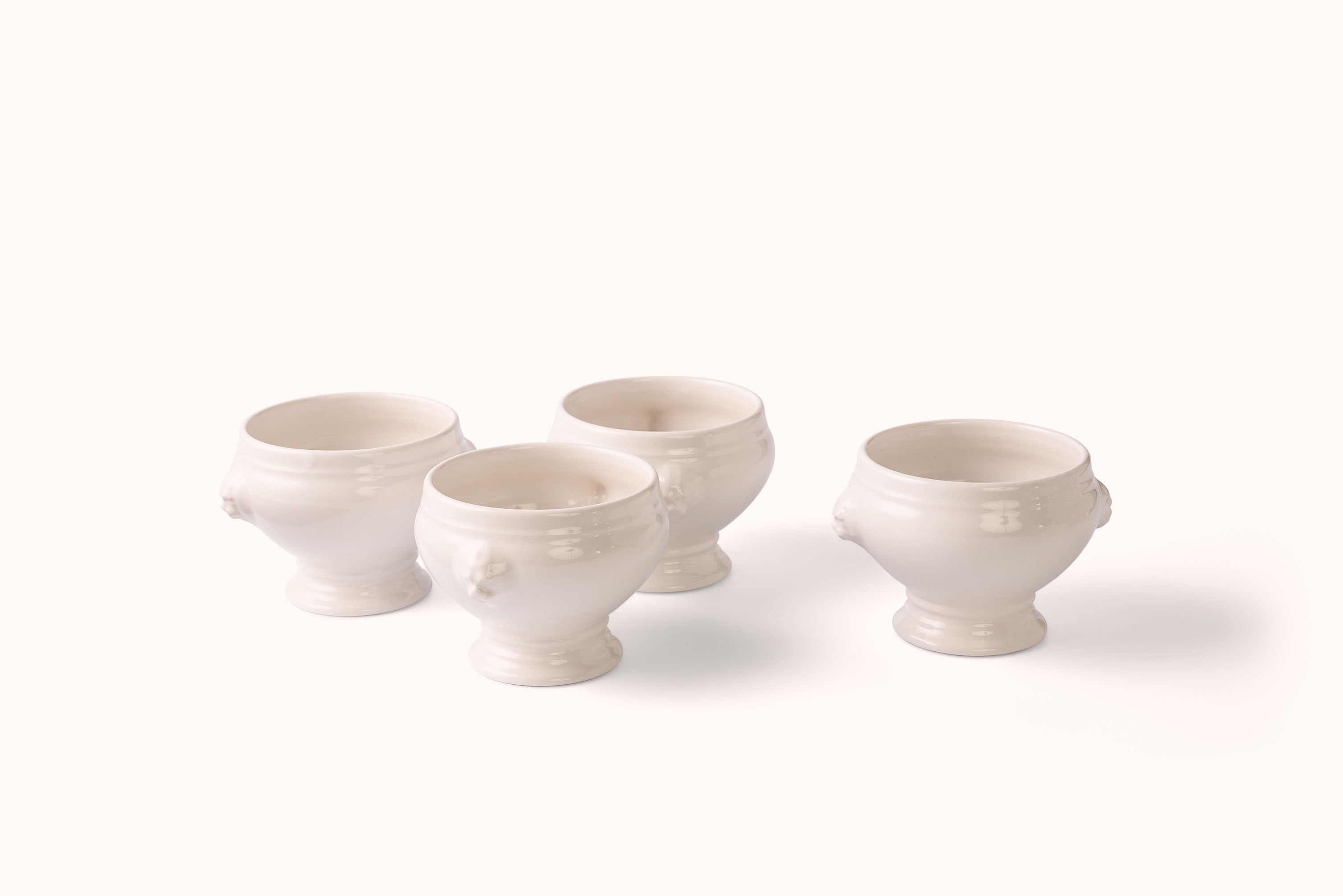 REVOL LION-HEADED SOUP BOWL WHITE