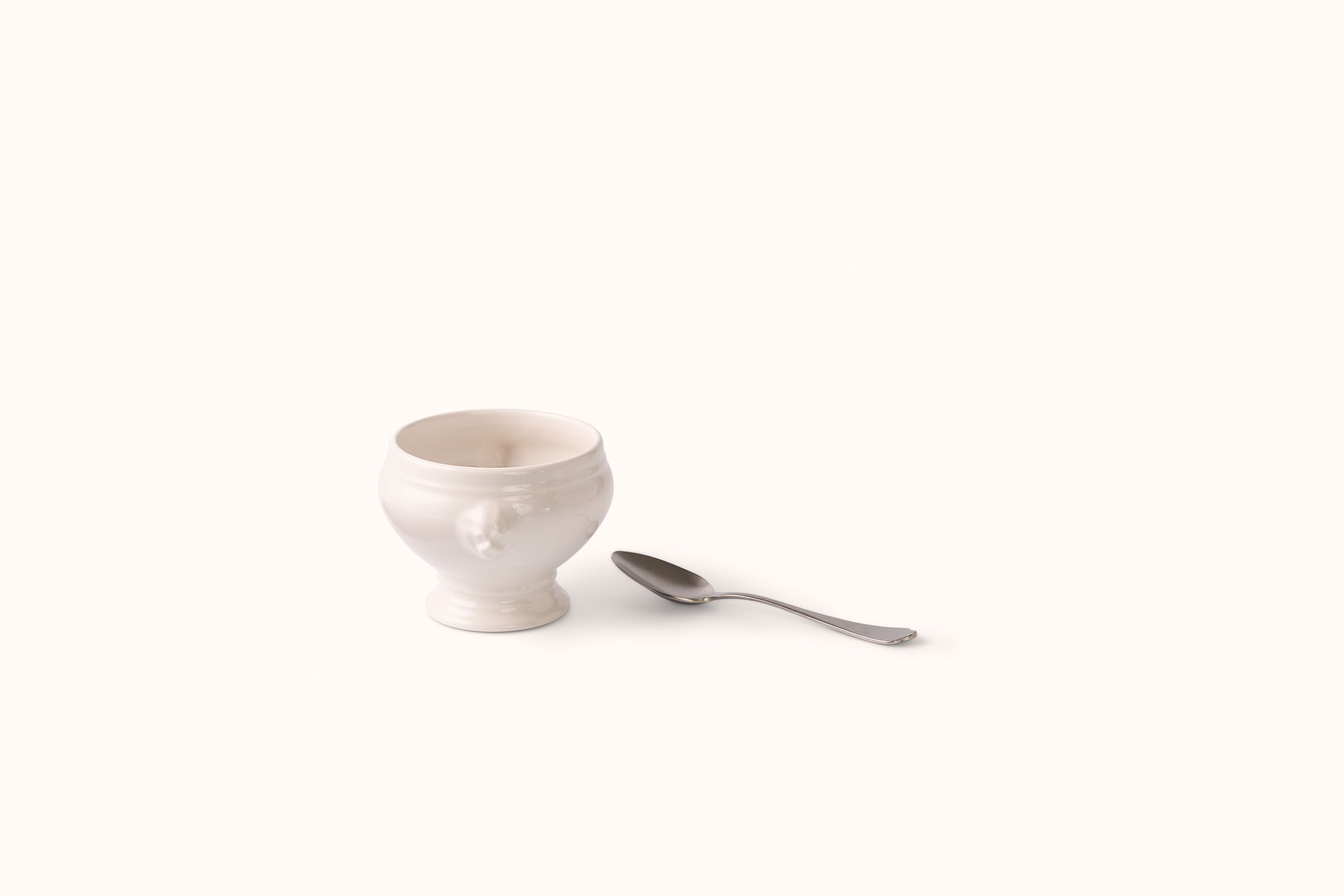 REVOL LION-HEADED SOUP BOWL WHITE