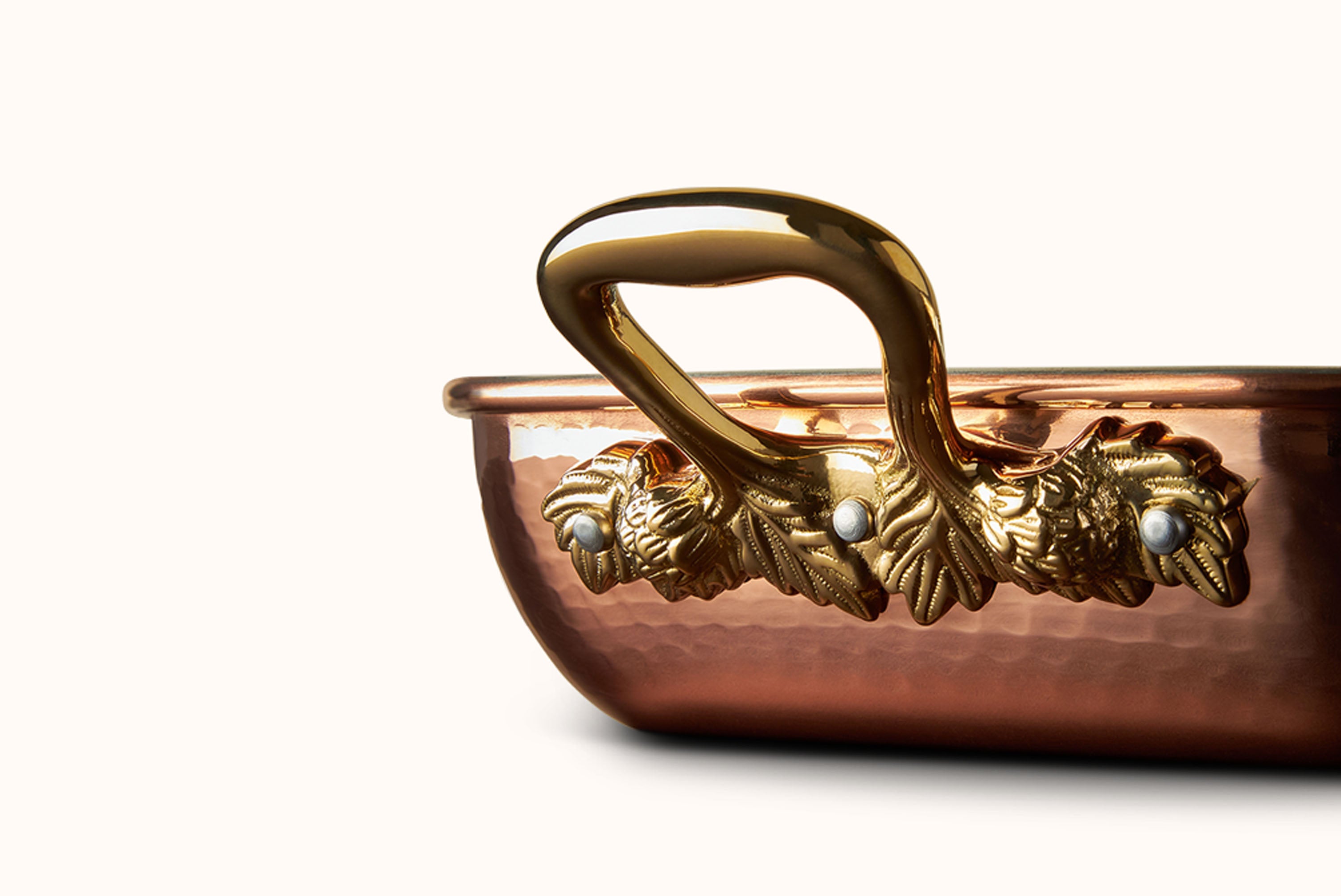 RUFFONI HAMMERED COPPER 12.5 RECTANGULAR OPEN ROASTER