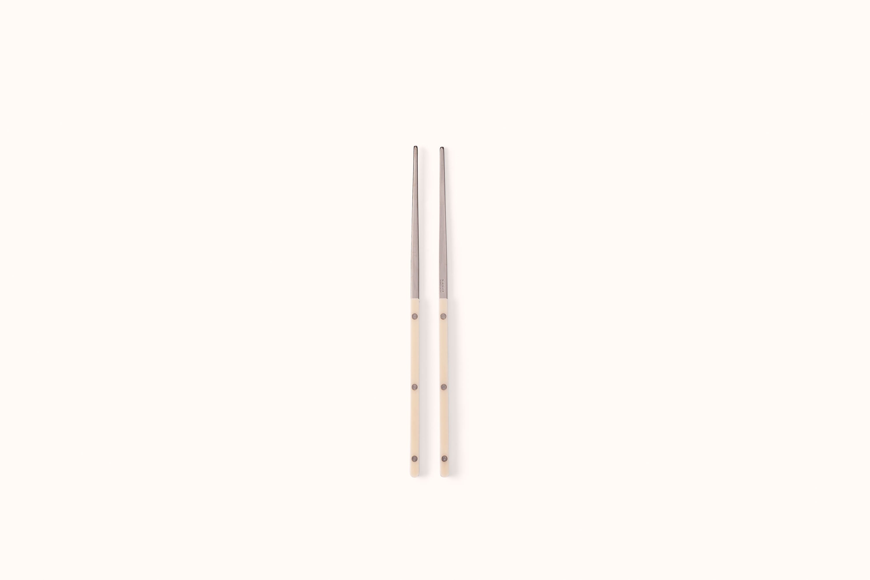 SABRE PARIS POLISHED STAINLESS STEEL IVORY  BISTROT CHOPSTICKS