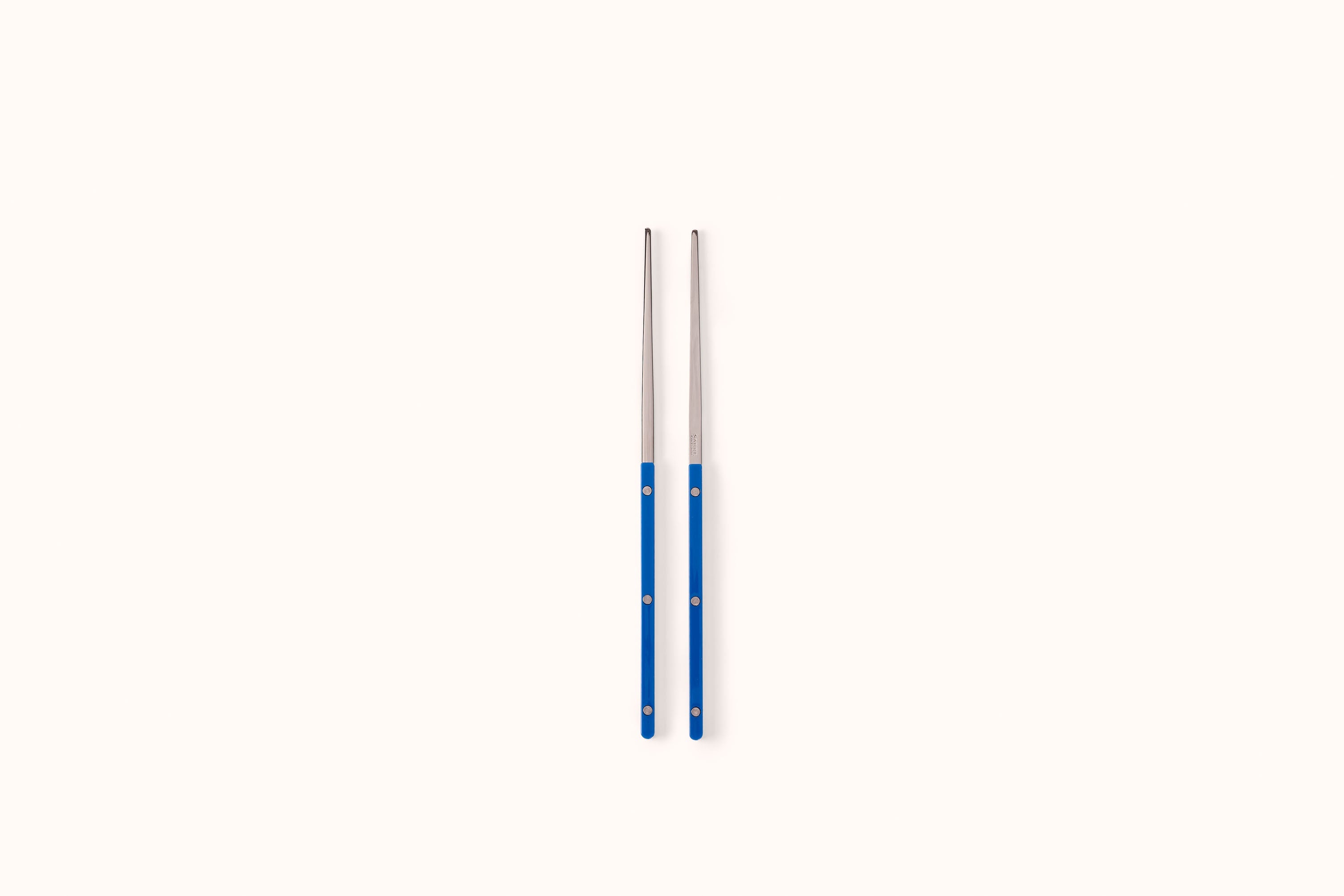 SABRE PARIS POLISHED STAINLESS STEEL LAPIS BLUE BISTROT CHOPSTICKS