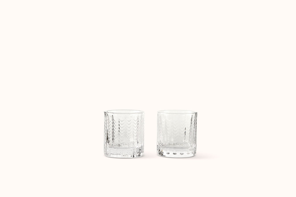 SIMON PEARCE GREENWICH LOWBALL GLASSES SET OF 2