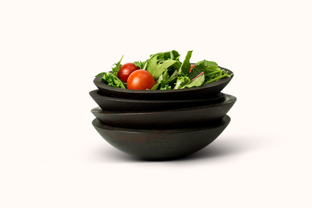 SPENCER PETERMAN 18" EBONIZED OAK ROUND BOWL