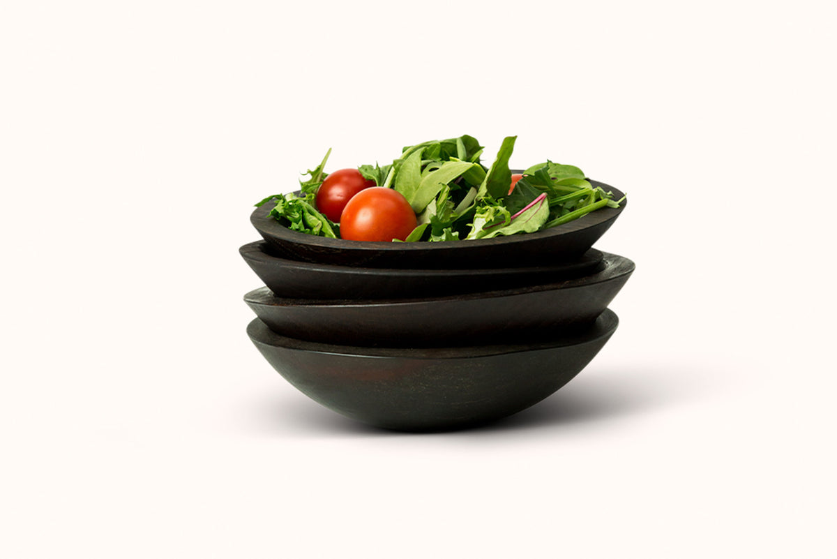SPENCER PETERMAN 18" EBONIZED OAK ROUND BOWL