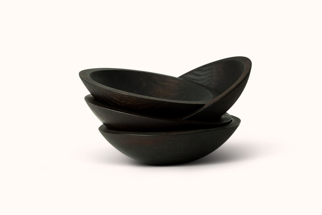 SPENCER PETERMAN 18" EBONIZED OAK ROUND BOWL