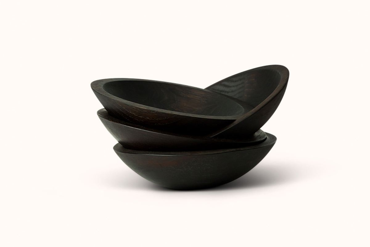 SPENCER PETERMAN 18" EBONIZED OAK ROUND BOWL