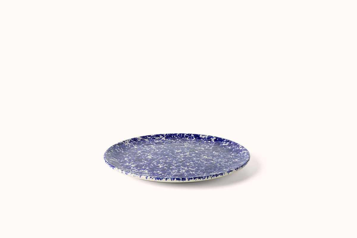 NAVY ON CREAM SPLATTERWARE DINNERWARE