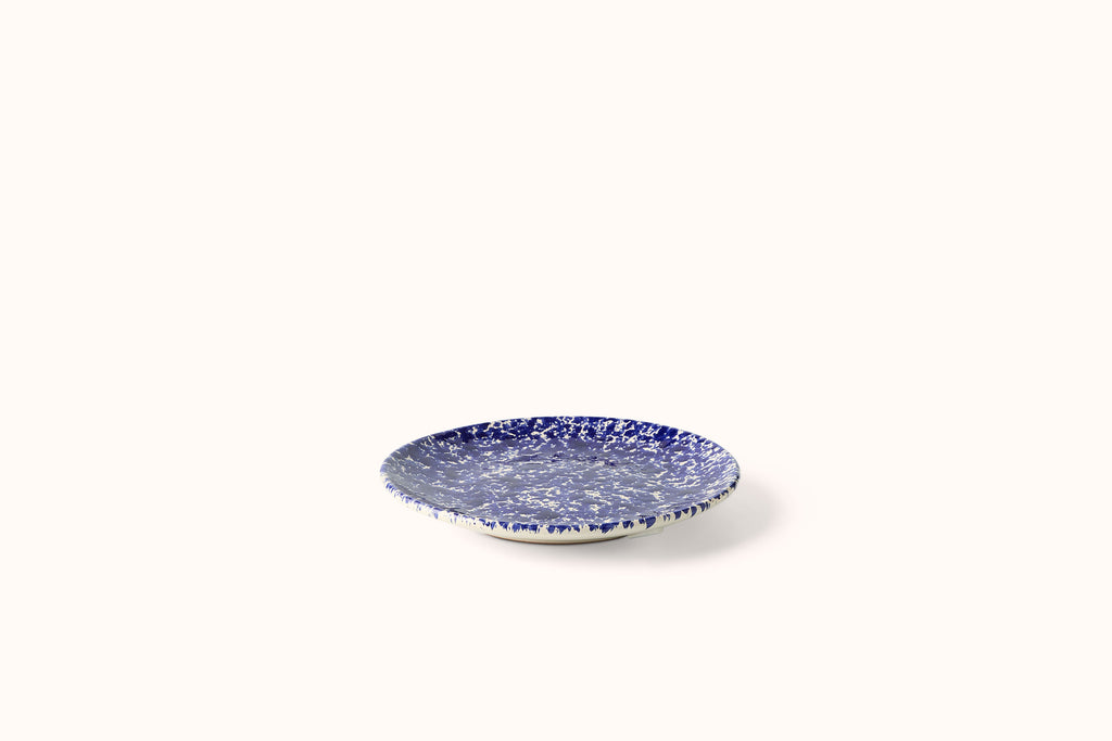 NAVY ON CREAM SPLATTERWARE DINNERWARE