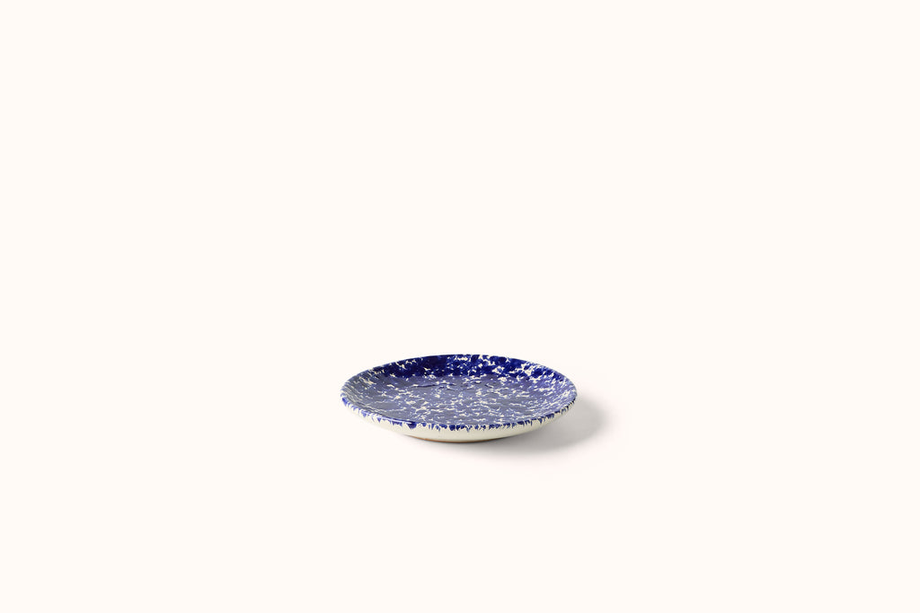 NAVY ON CREAM SPLATTERWARE DINNERWARE