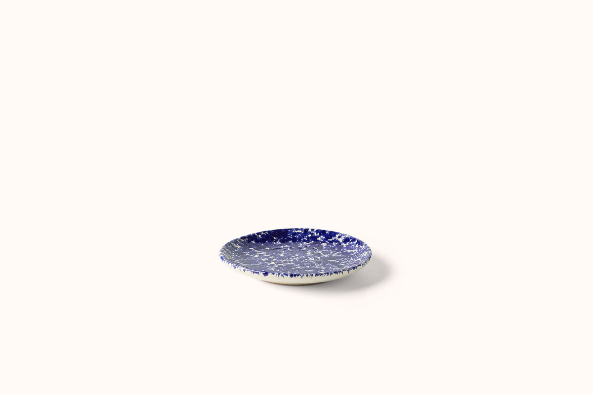 NAVY ON CREAM SPLATTERWARE DINNERWARE