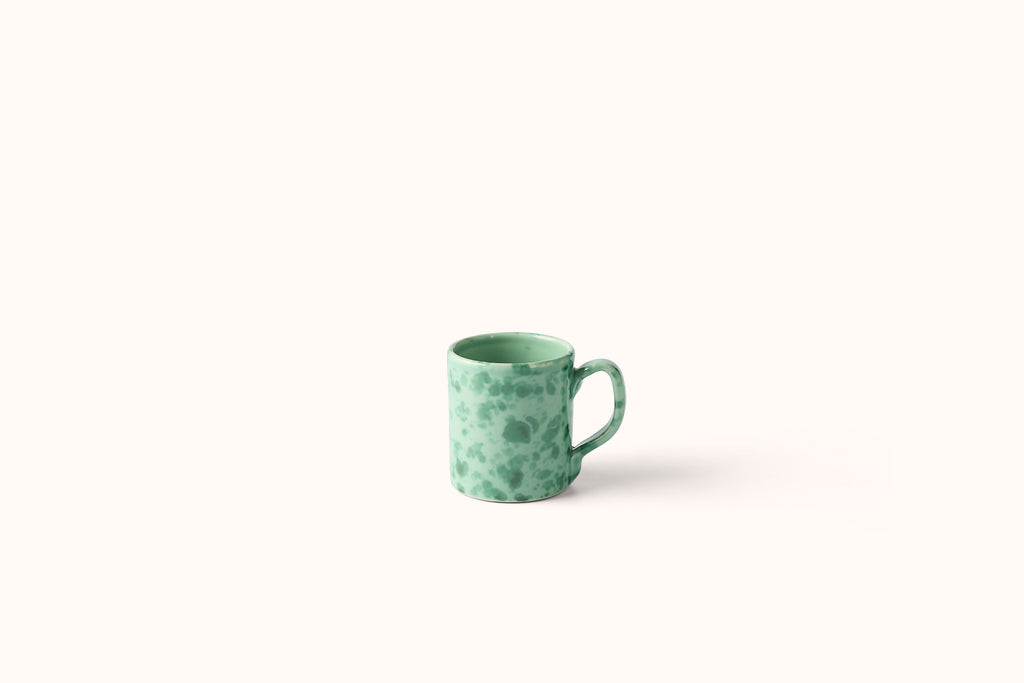 GREEN ON GREEN SPLATTERWARE DINNERWARE