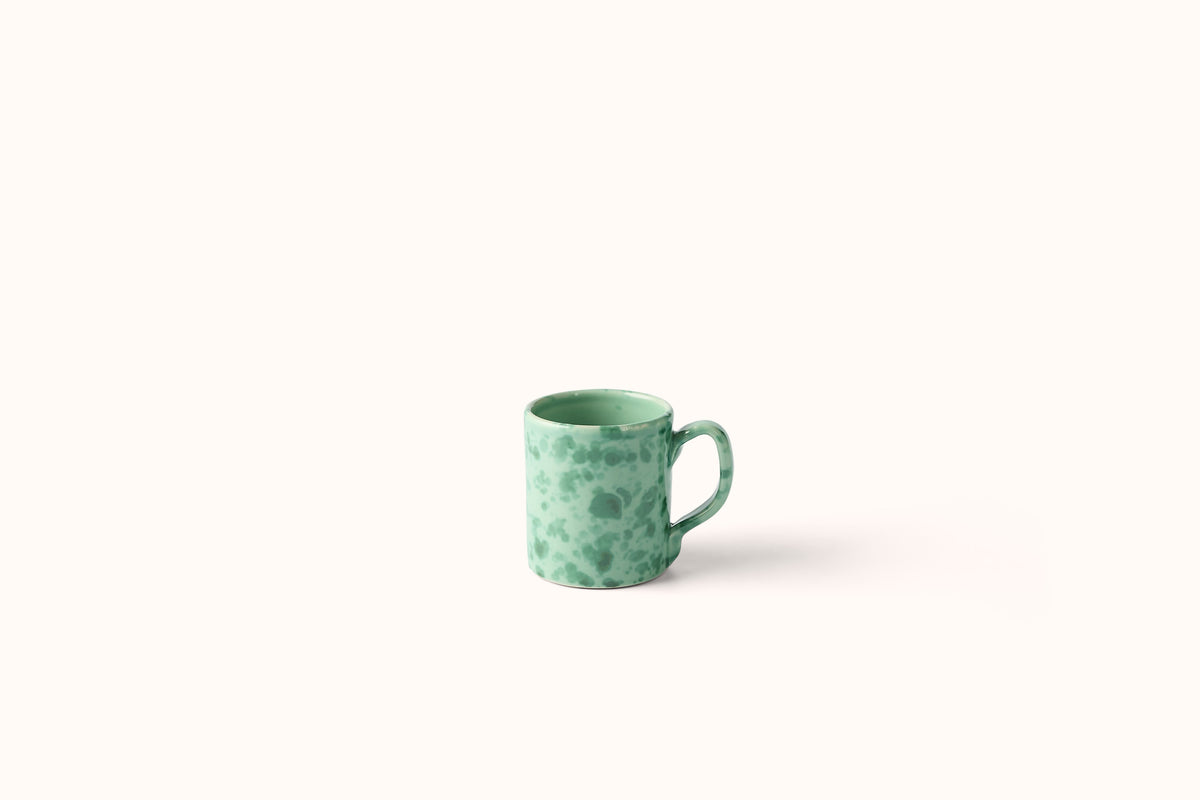GREEN ON GREEN SPLATTERWARE DINNERWARE