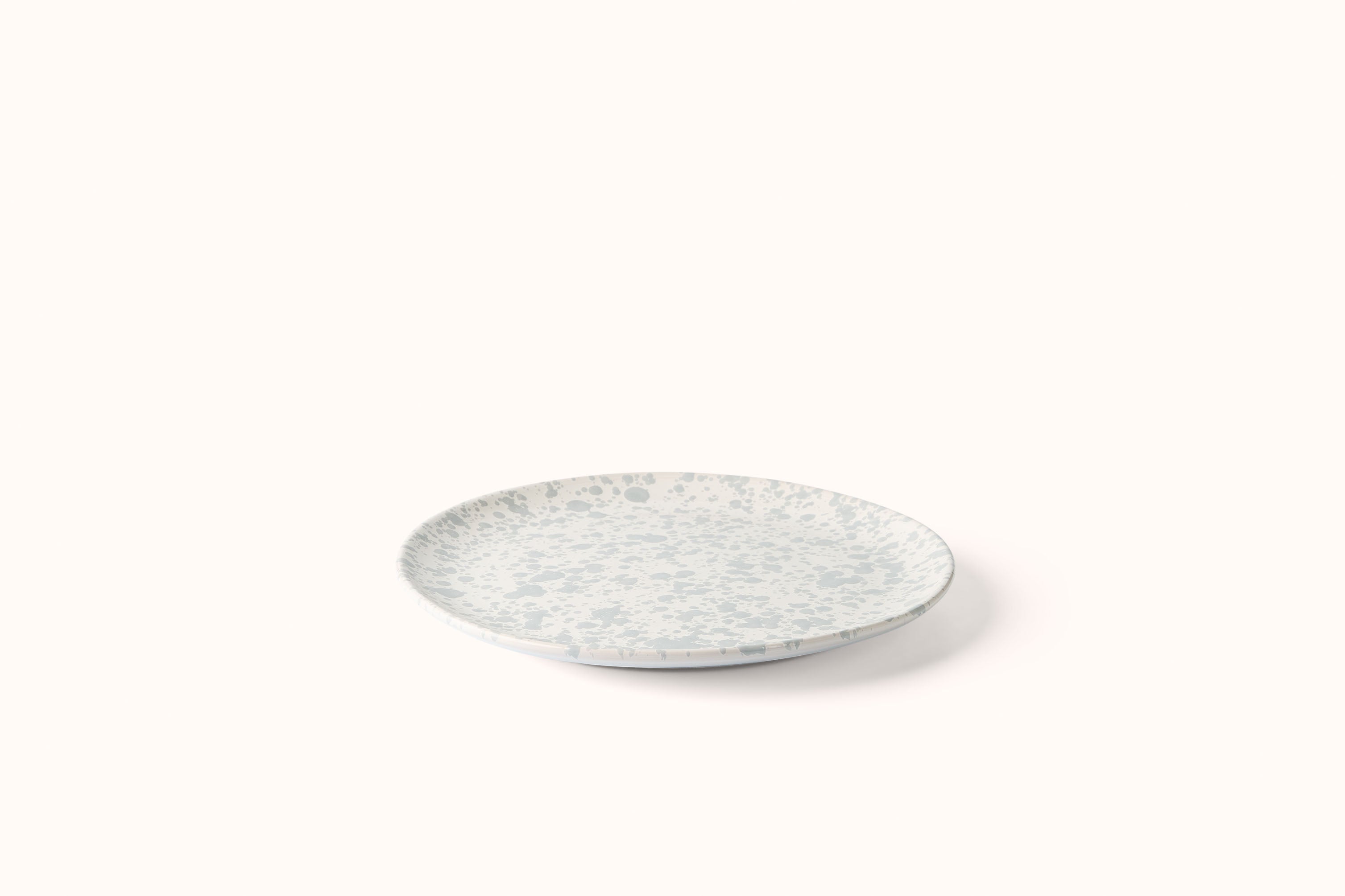 GREY ON WHITE SPLATTERWARE DINNERWARE